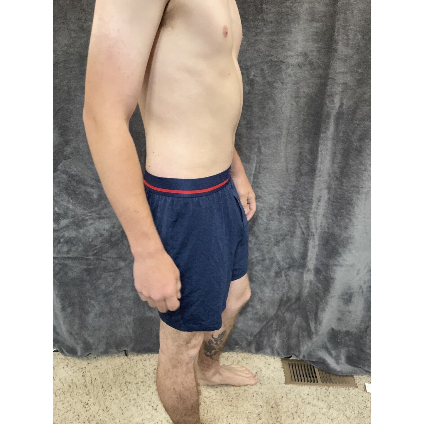men's buffalo david bitton Dark blue cotton spandex boxer shorts