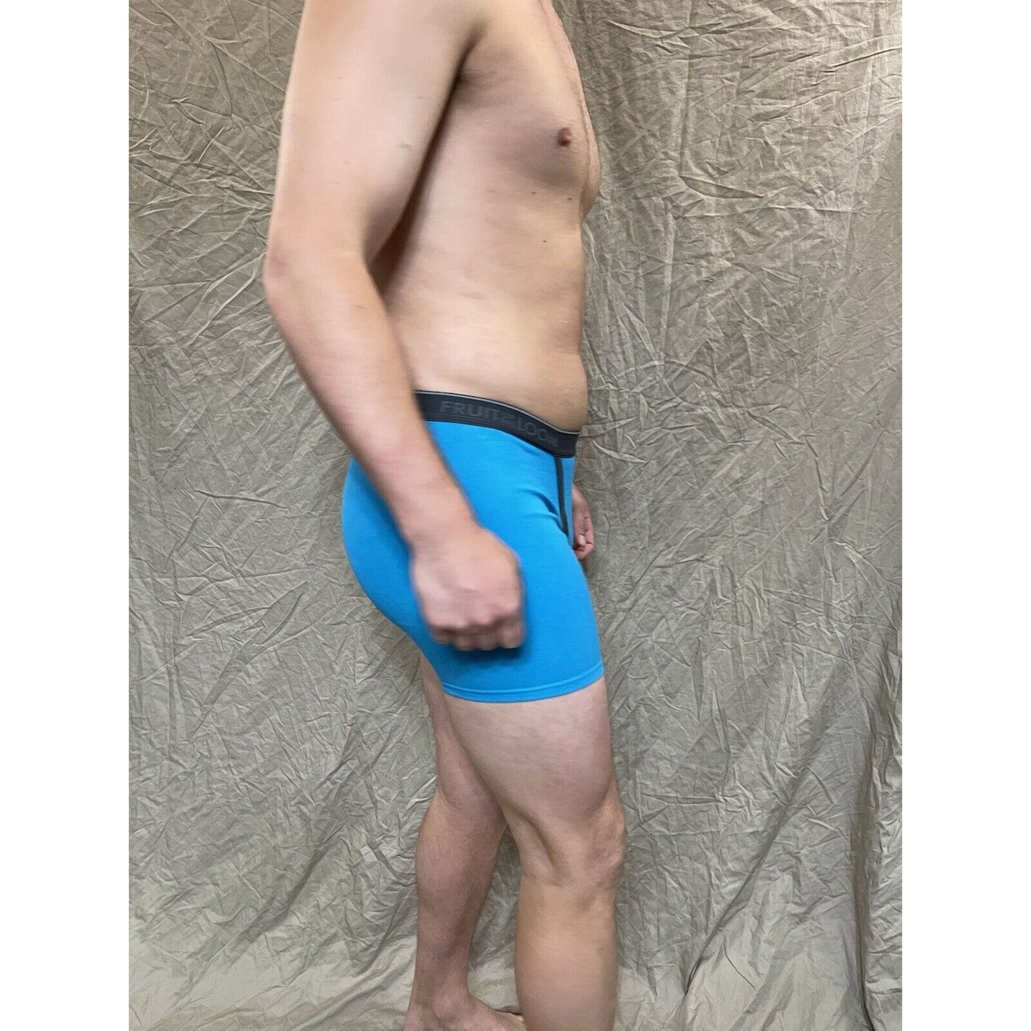men's Aqua Blue fruit of the loom cotton boxer brief Small