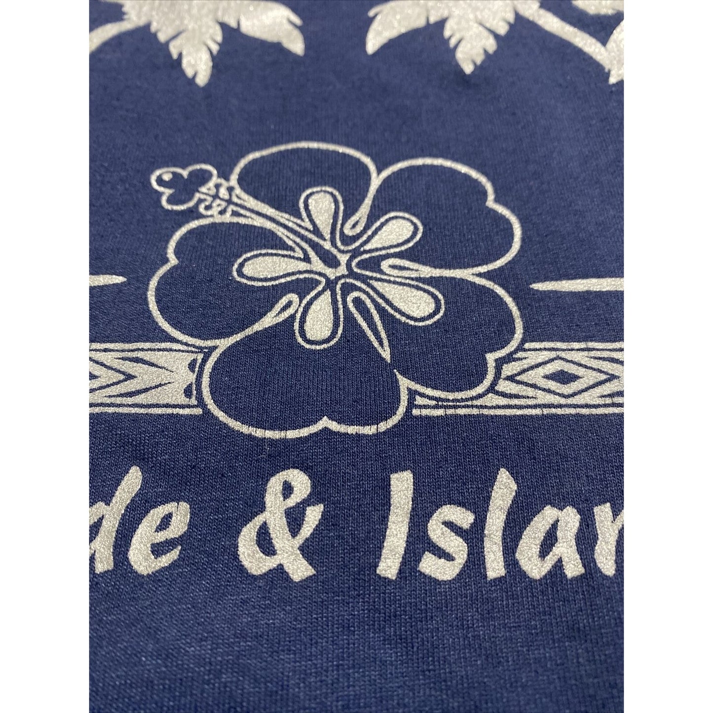 Fruit of the Loom “Pacific Pride & Island” Navy Blue Men’s Large Aloha Shirt