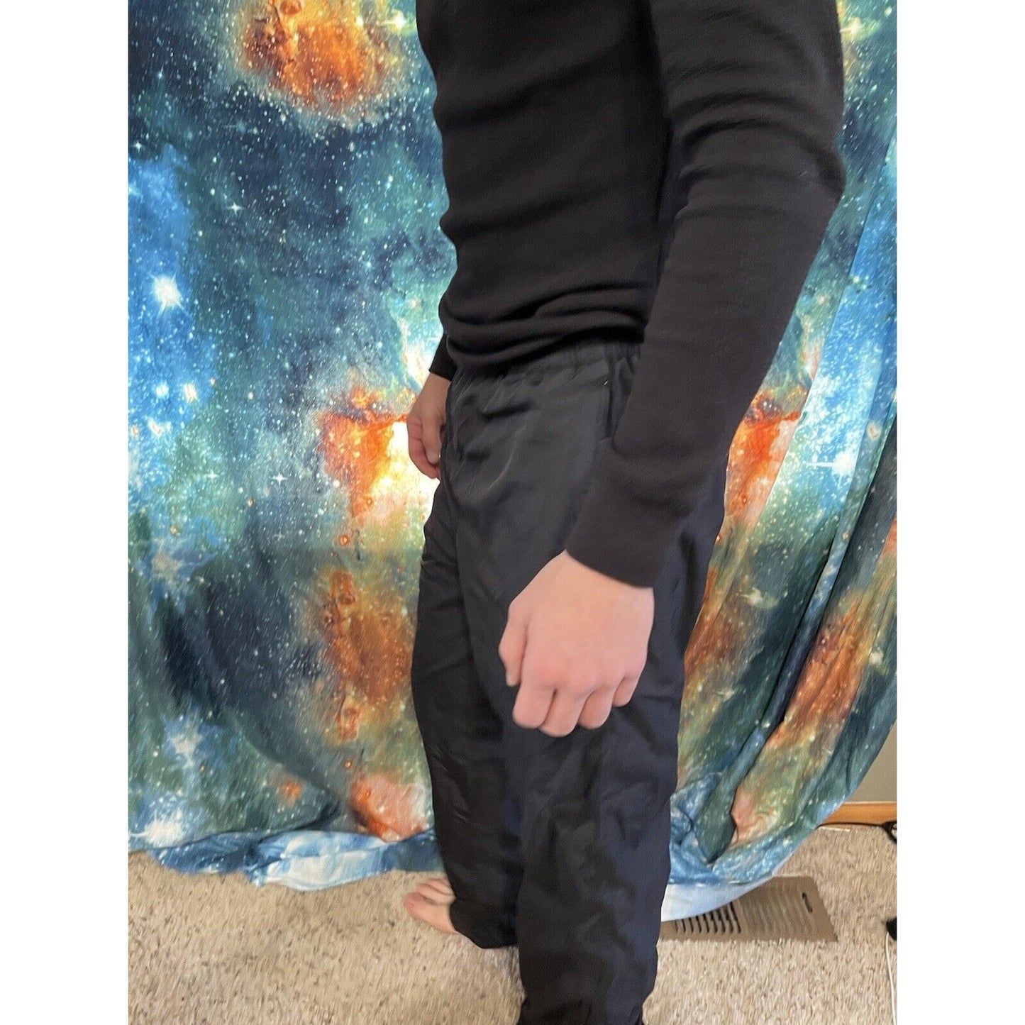 Men’s black champion medium track pants workout pants