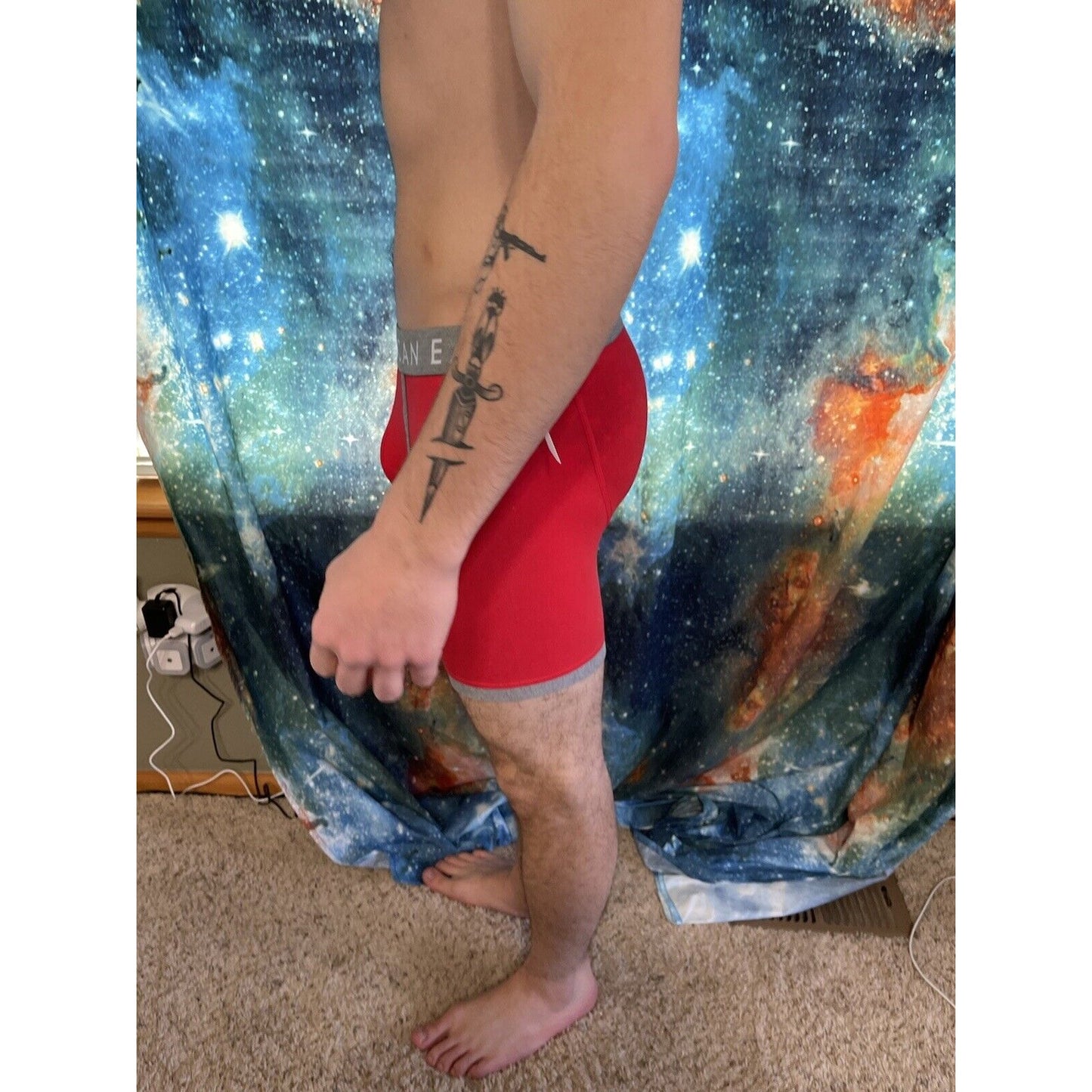 men's red american eagle compression shorts small New And Unworn