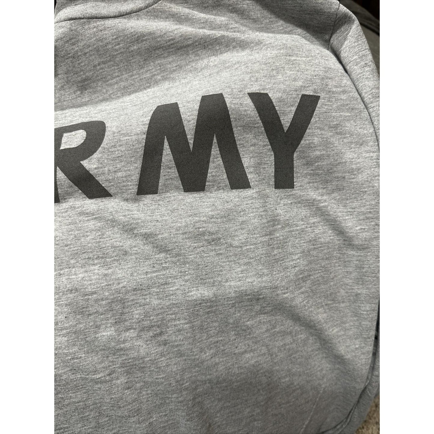 GENUINE US ARMY Military PT PHYSICAL FITNESS GRAY LONG SLEEVE T SHIRT Small