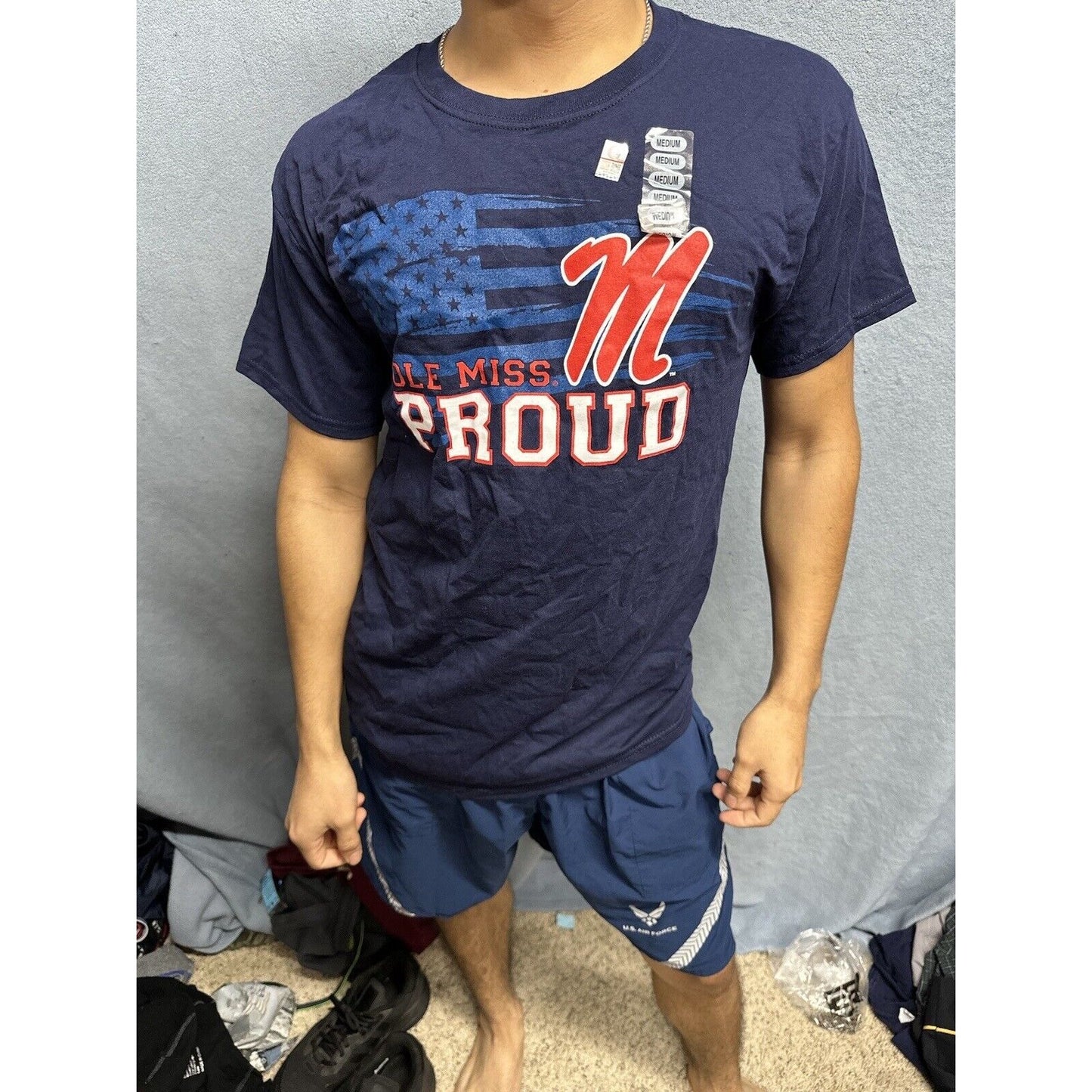 Men’s Ole Miss Proud Medium Dark Blue Tshirt