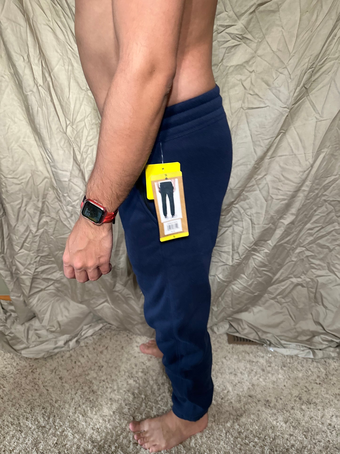 Men’s small navy blue weatherproof vintage rimrock jogger fleece lined sweat pants new with tags