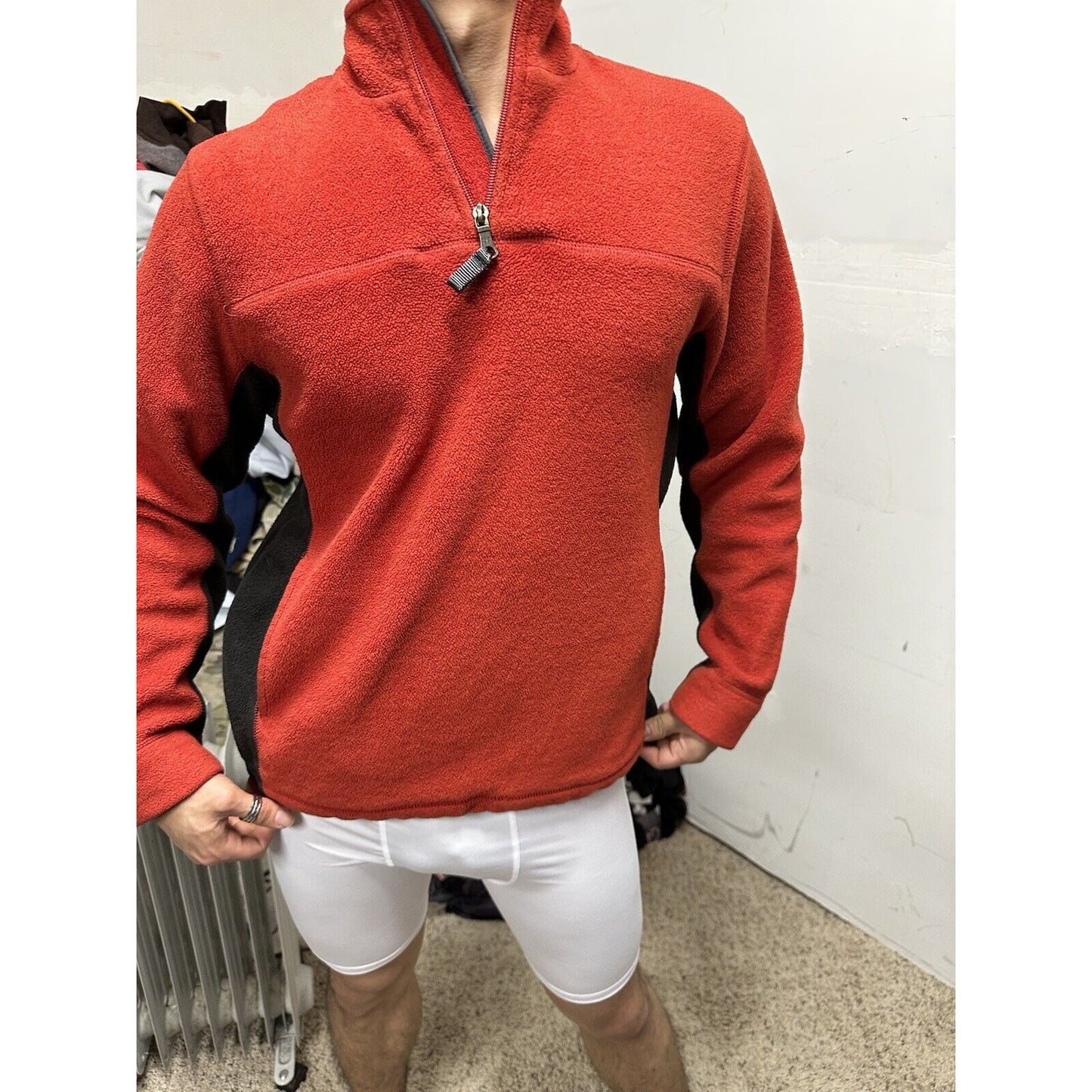 Men’s Red Small 1/4 Zip Gap Pullover Jacket