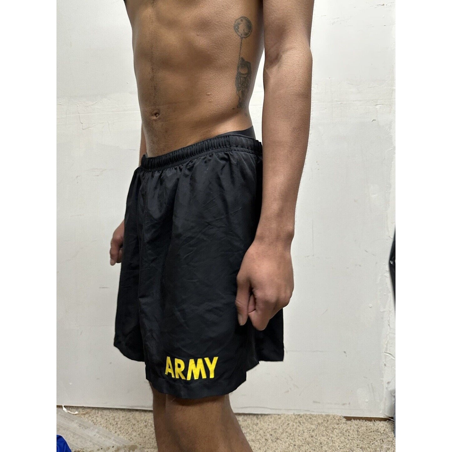 Army black size large physical fitness uniform apfu trunks