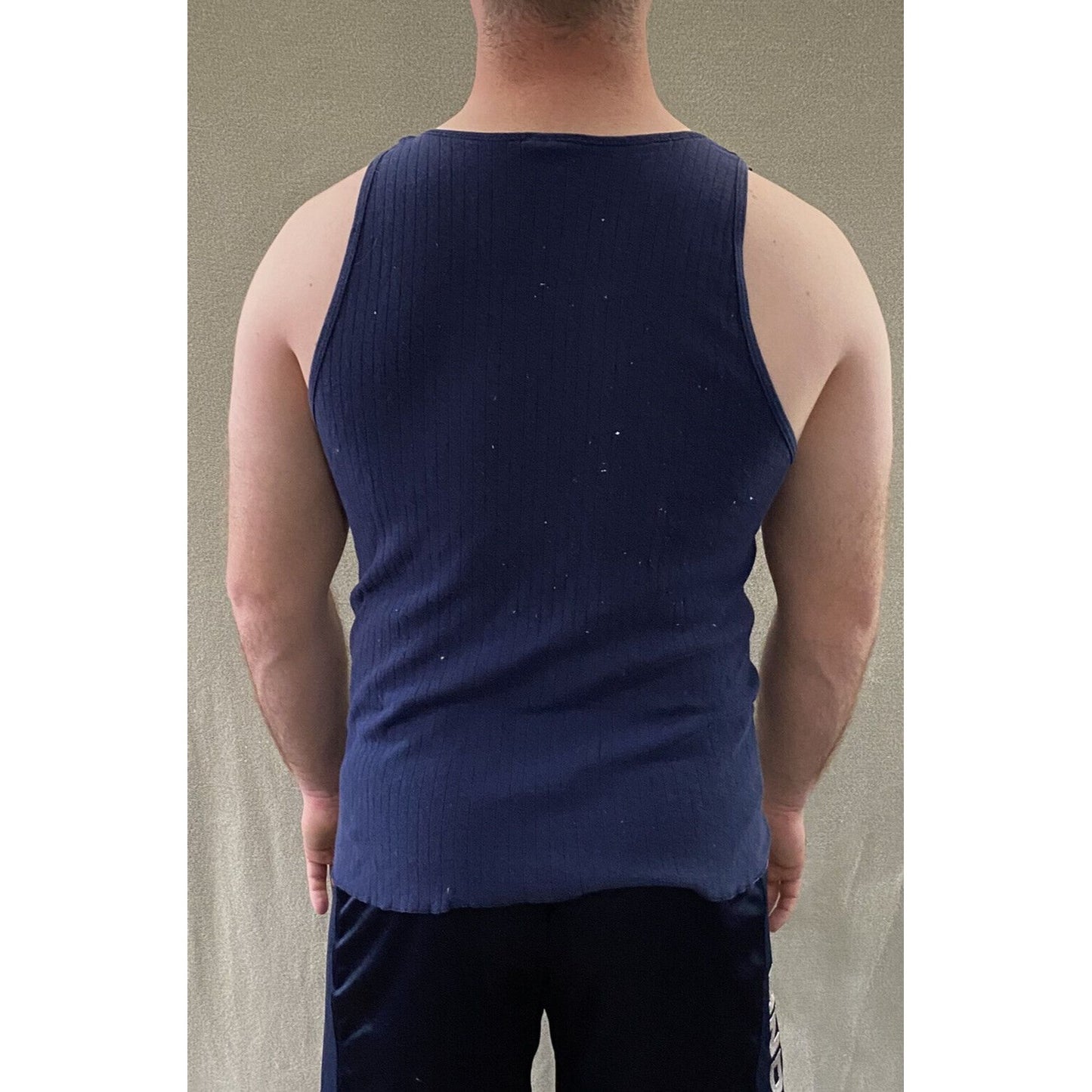 Fruit Of The Loom Men’s Large (42-44) Navy Blue Cotton Muscle Tank Top