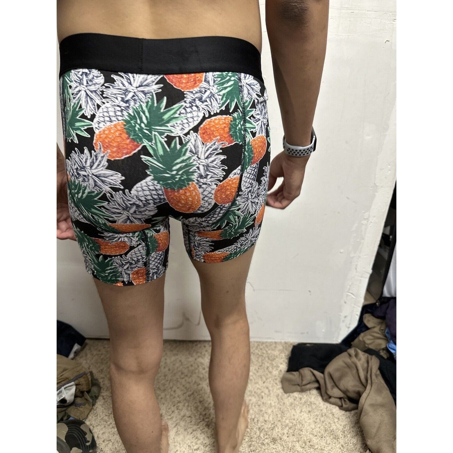 Men’s Pineapple Medium Multicolor 5% Spandex Boxer Briefs