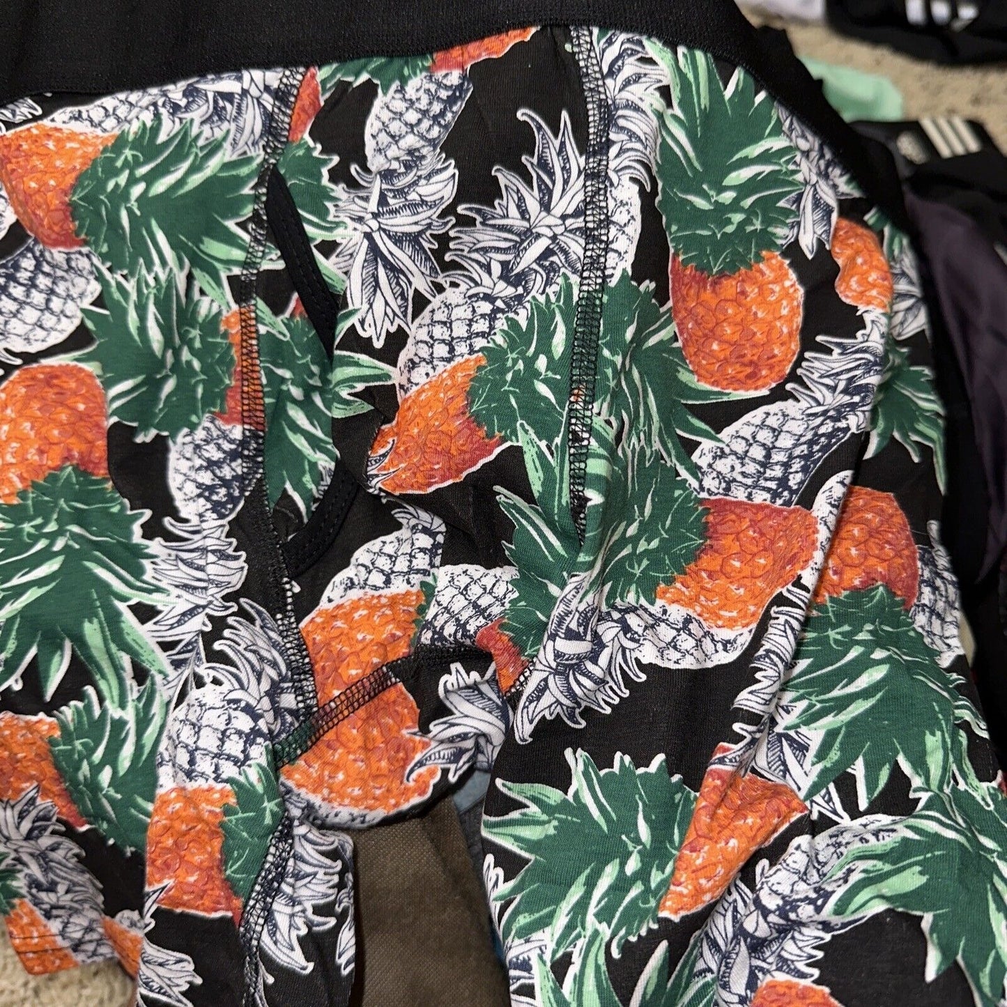 Men’s Pineapple Medium Multicolor 5% Spandex Boxer Briefs