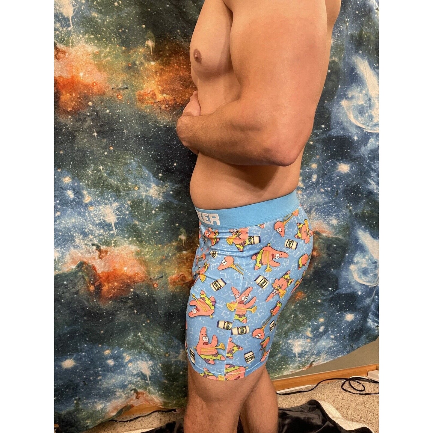 Men’s Crazy Boxer Briefs Spongebob Large Blue new unworn