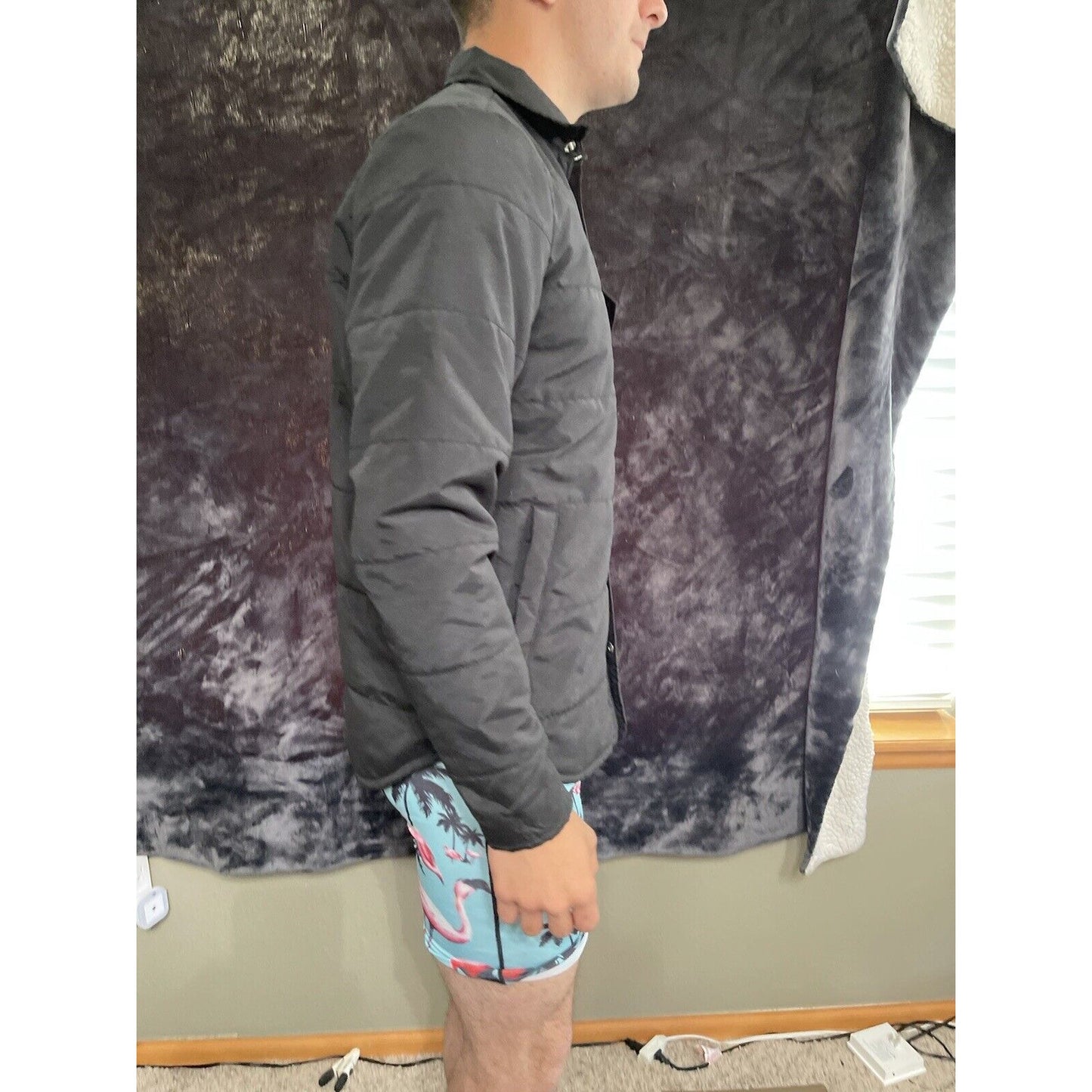 Men’s Small Old Navy Black Snap up Jacket