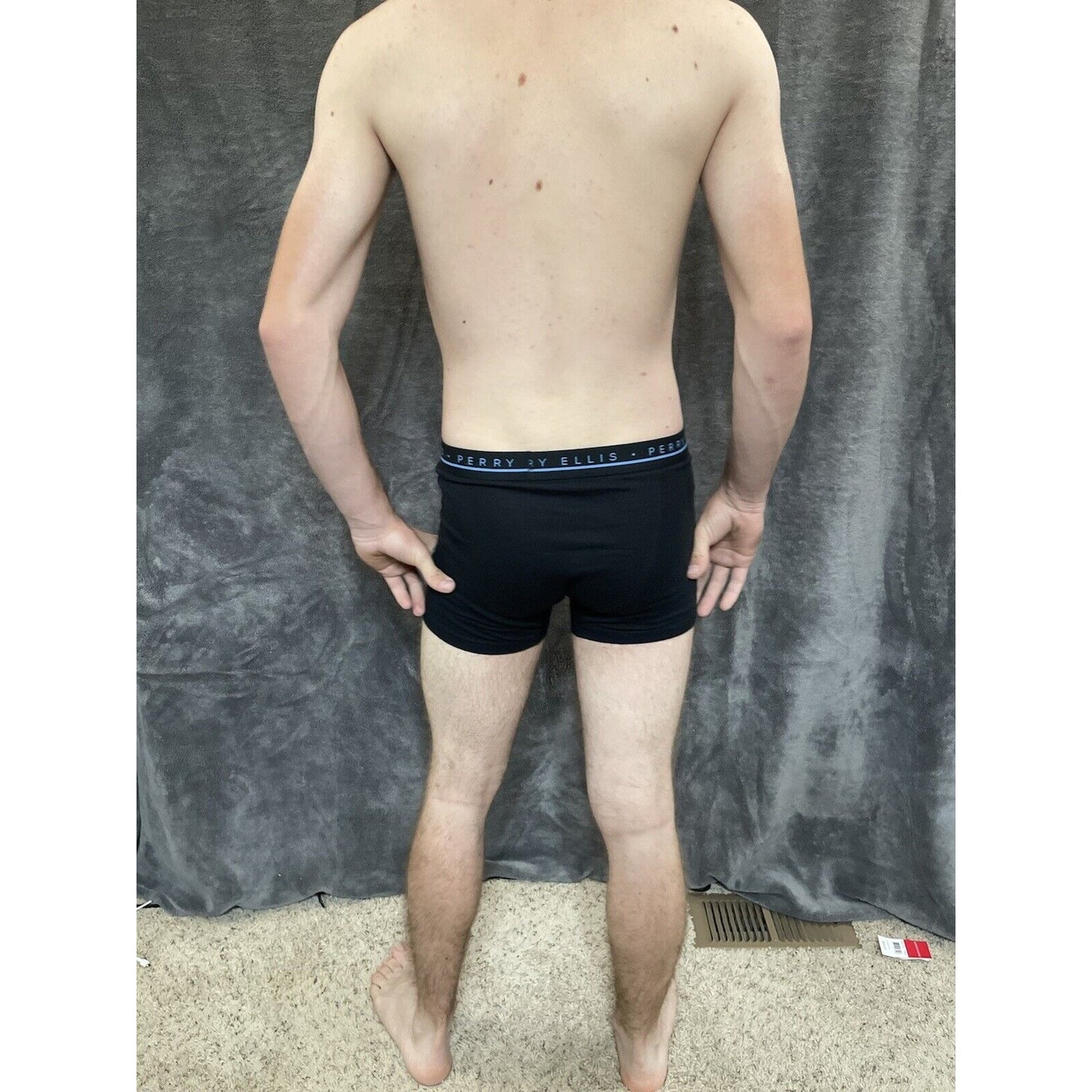 men's black perry ellis portfolio boxer brief Medium