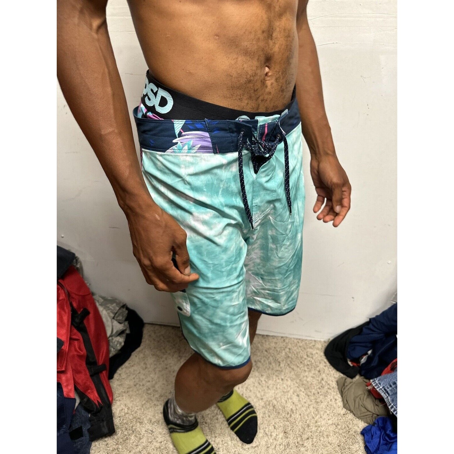 Men’s Billabong Size 31 Recycler 73 Pro Swim Trunks Green Board Shorts