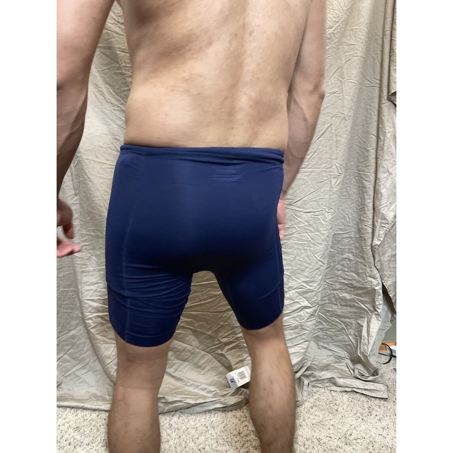 Men's brooks nylon spandex Navy Blue small compression shorts