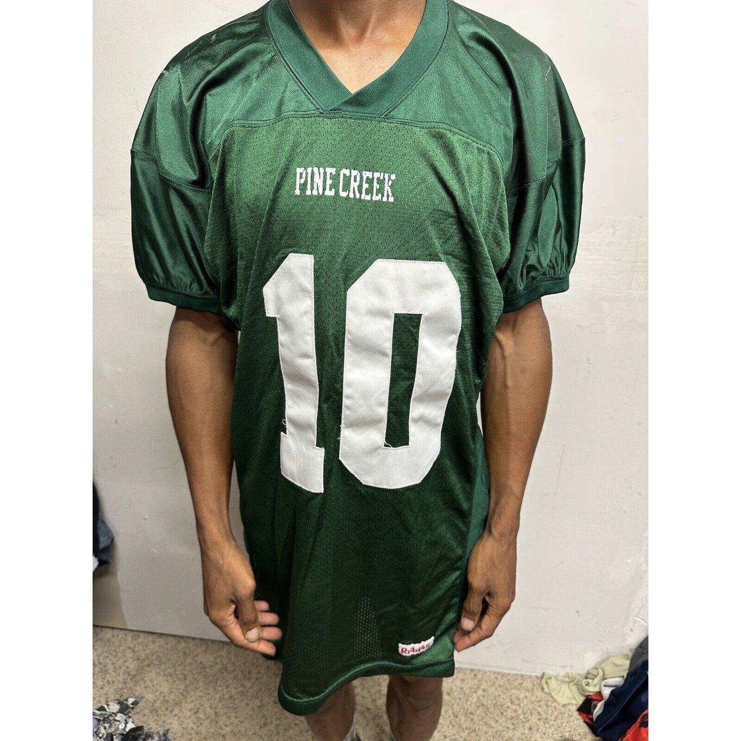 Men’s Medium Pine Creek High School Football Jersey Green #10 Riddell