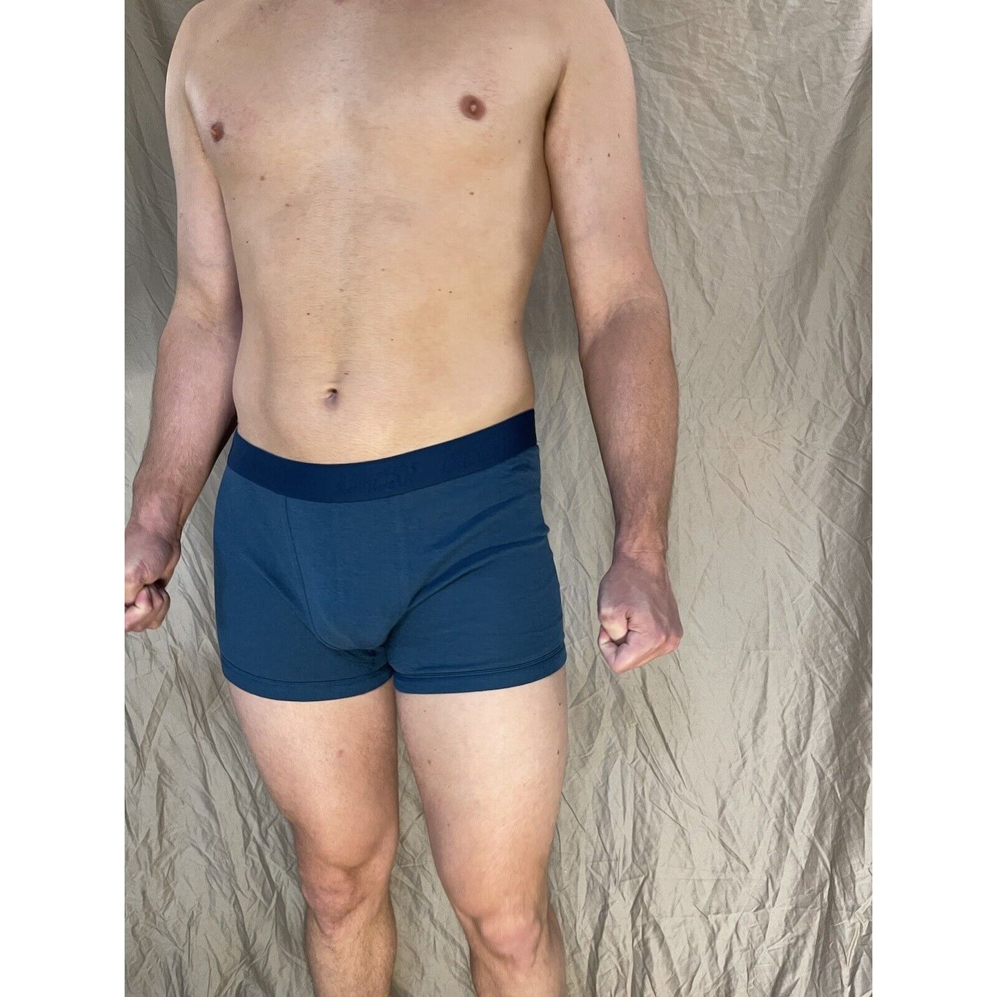 men's blue lucky brand blue medium boxer briefs cotton modal blend