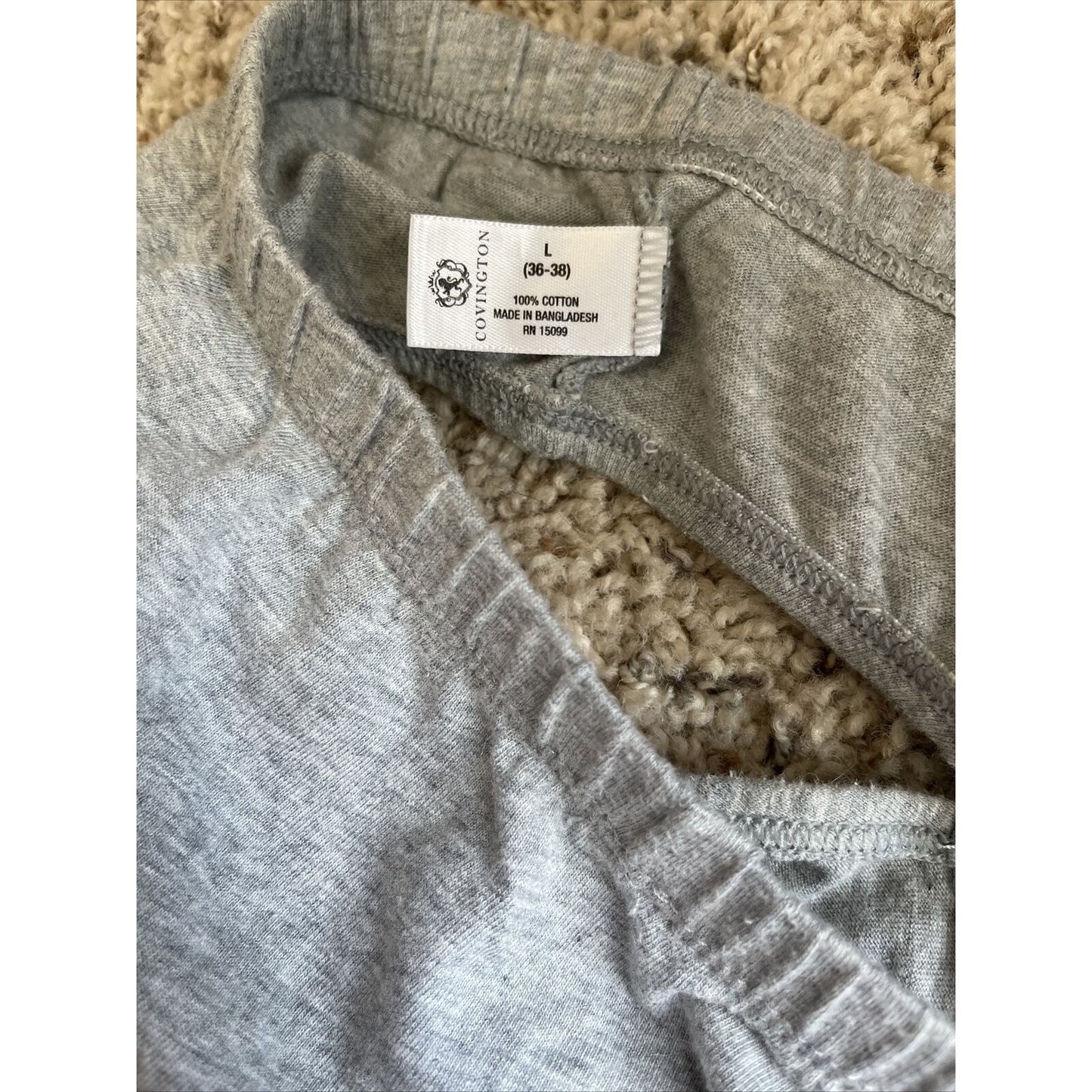 Men's Covington Large light gray briefs cotton new and unworn