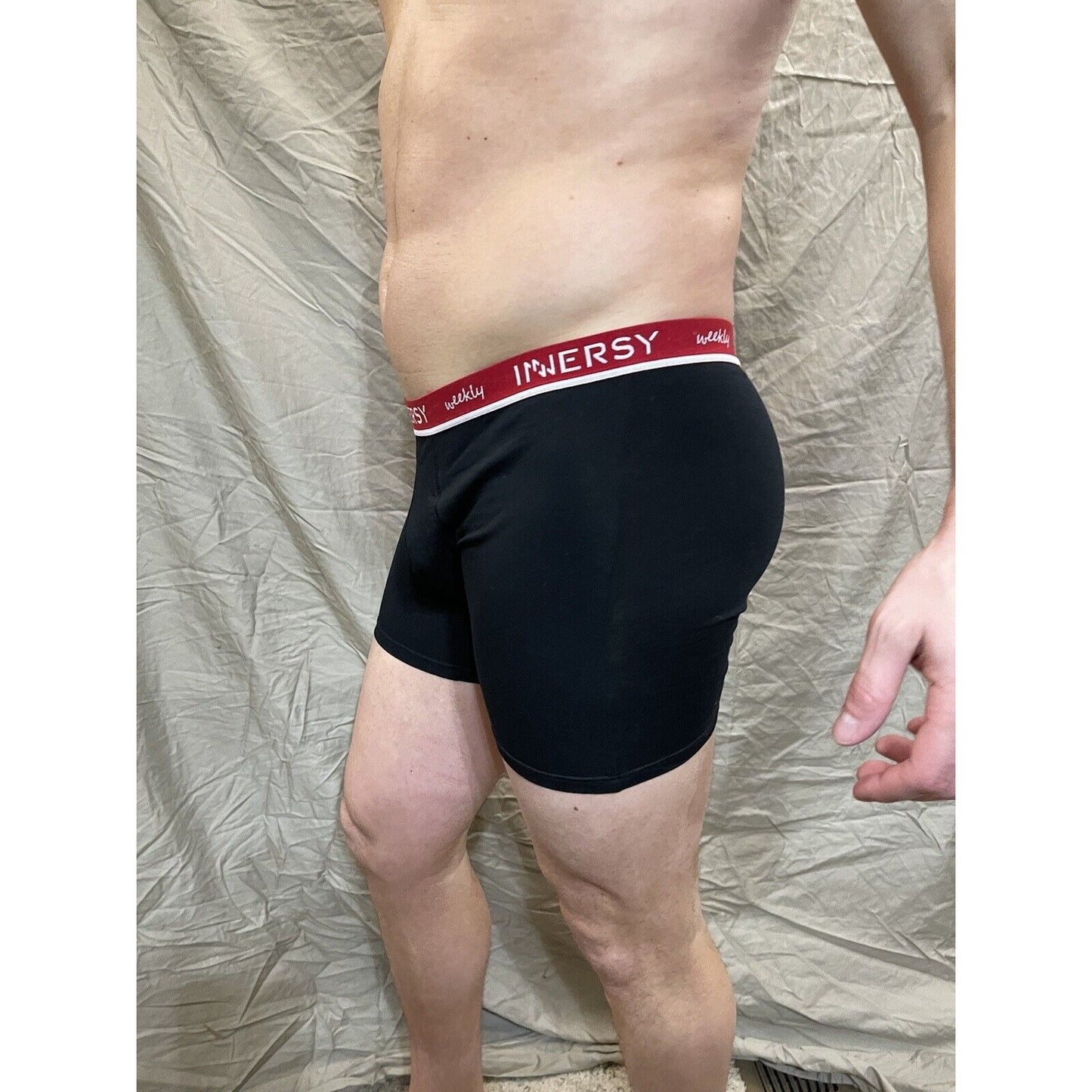 Inersy Weekly Men's black boxer briefs Red band New And Unworn Large