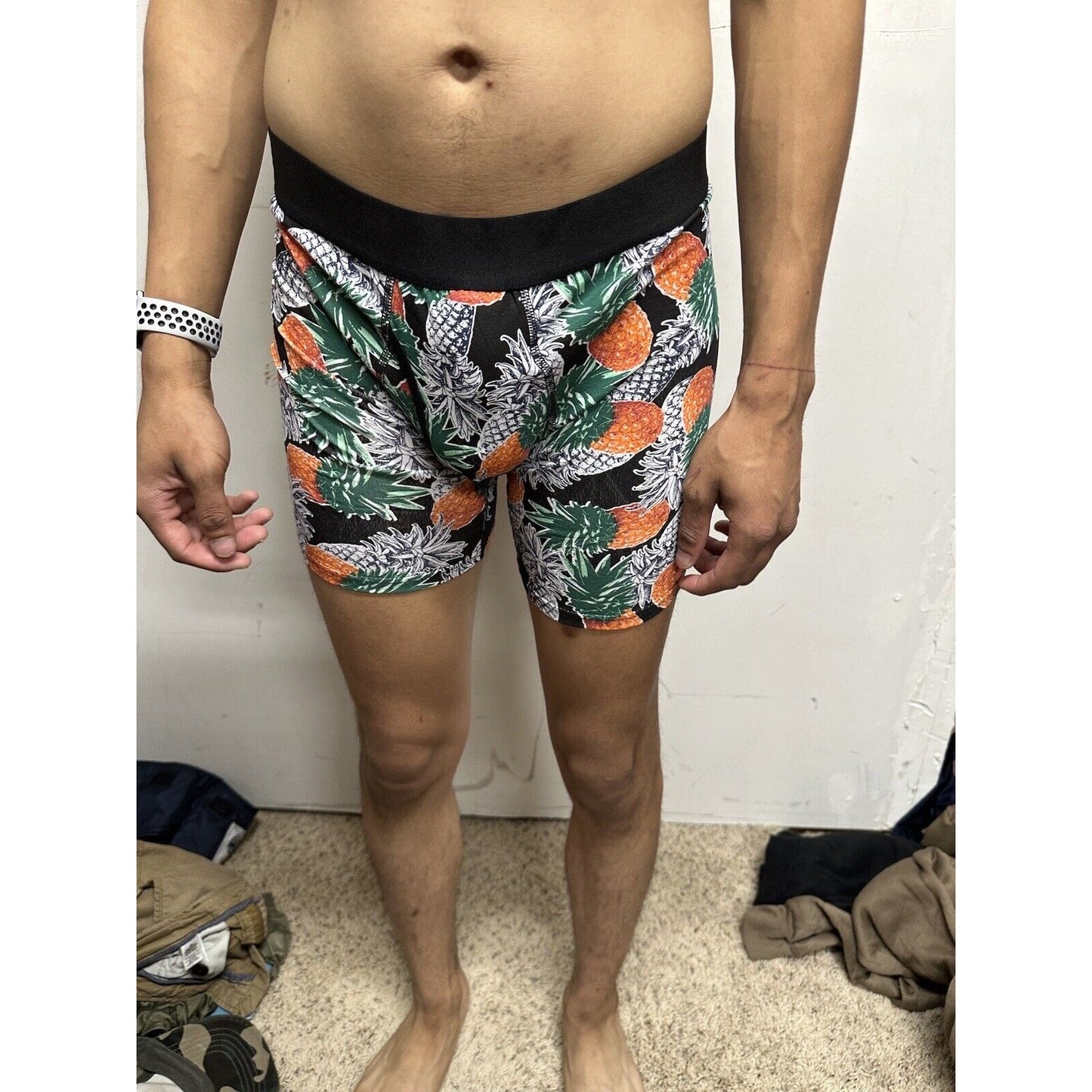 Men’s Pineapple Medium Multicolor 5% Spandex Boxer Briefs
