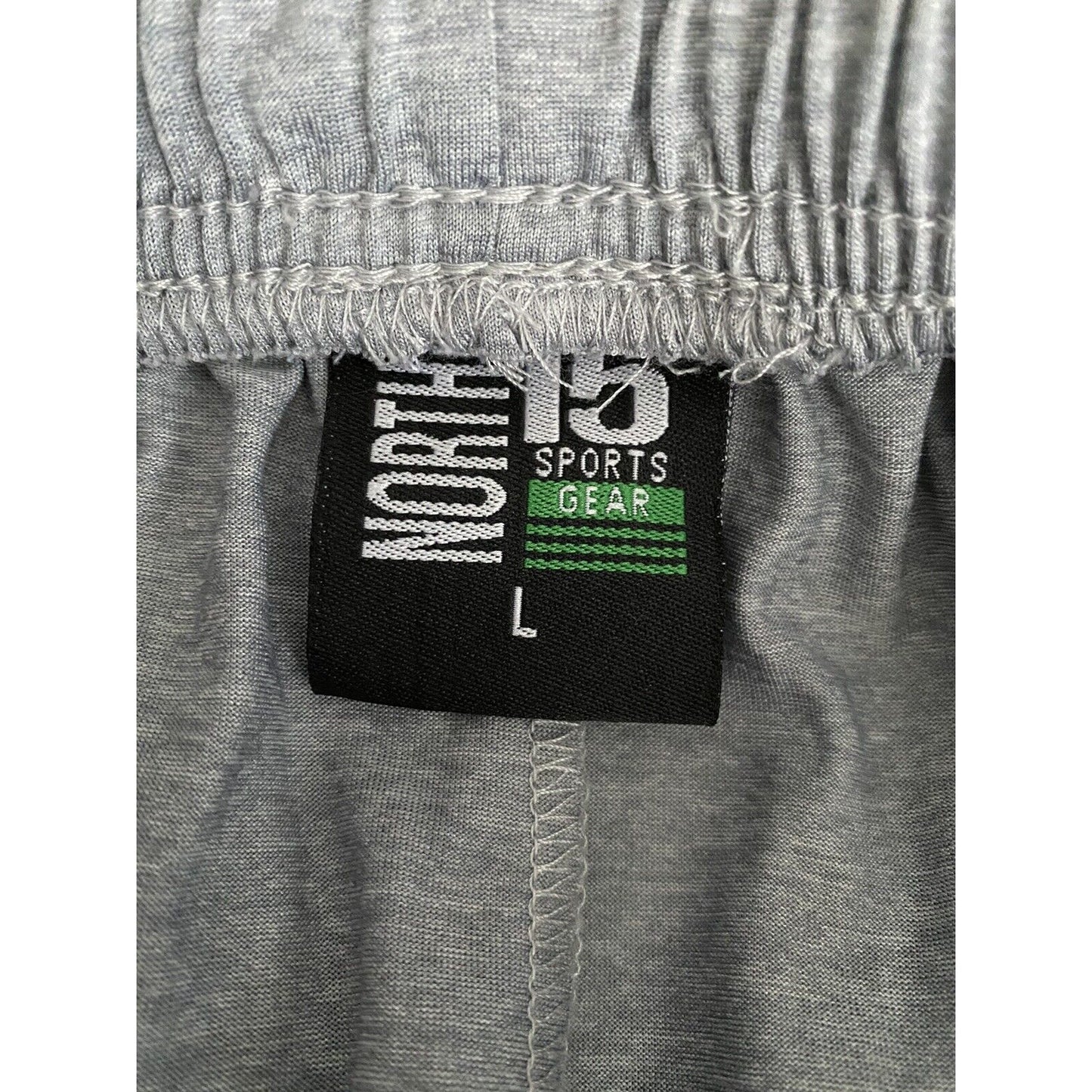 North 15 Sports Gear, Gray w/ Black Stripe Men's Large Basketball Shorts