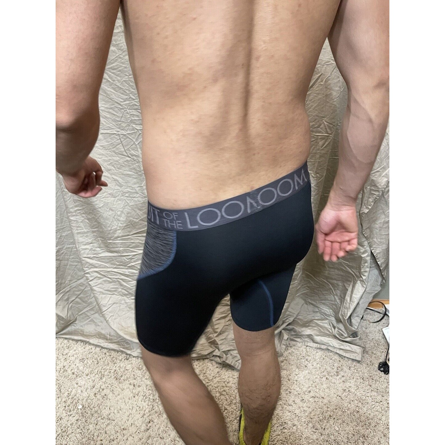 men's fruit of the loom black And Gray compression boxer shorts breathable S