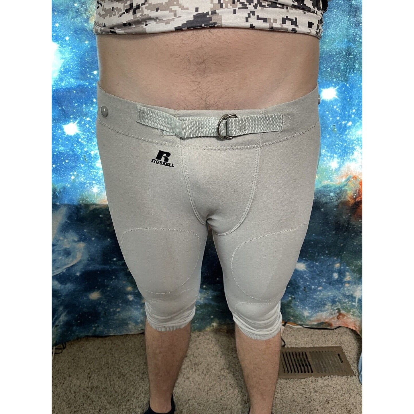 Russell Y2XL Youth Game Football Pants Gridiron Silver