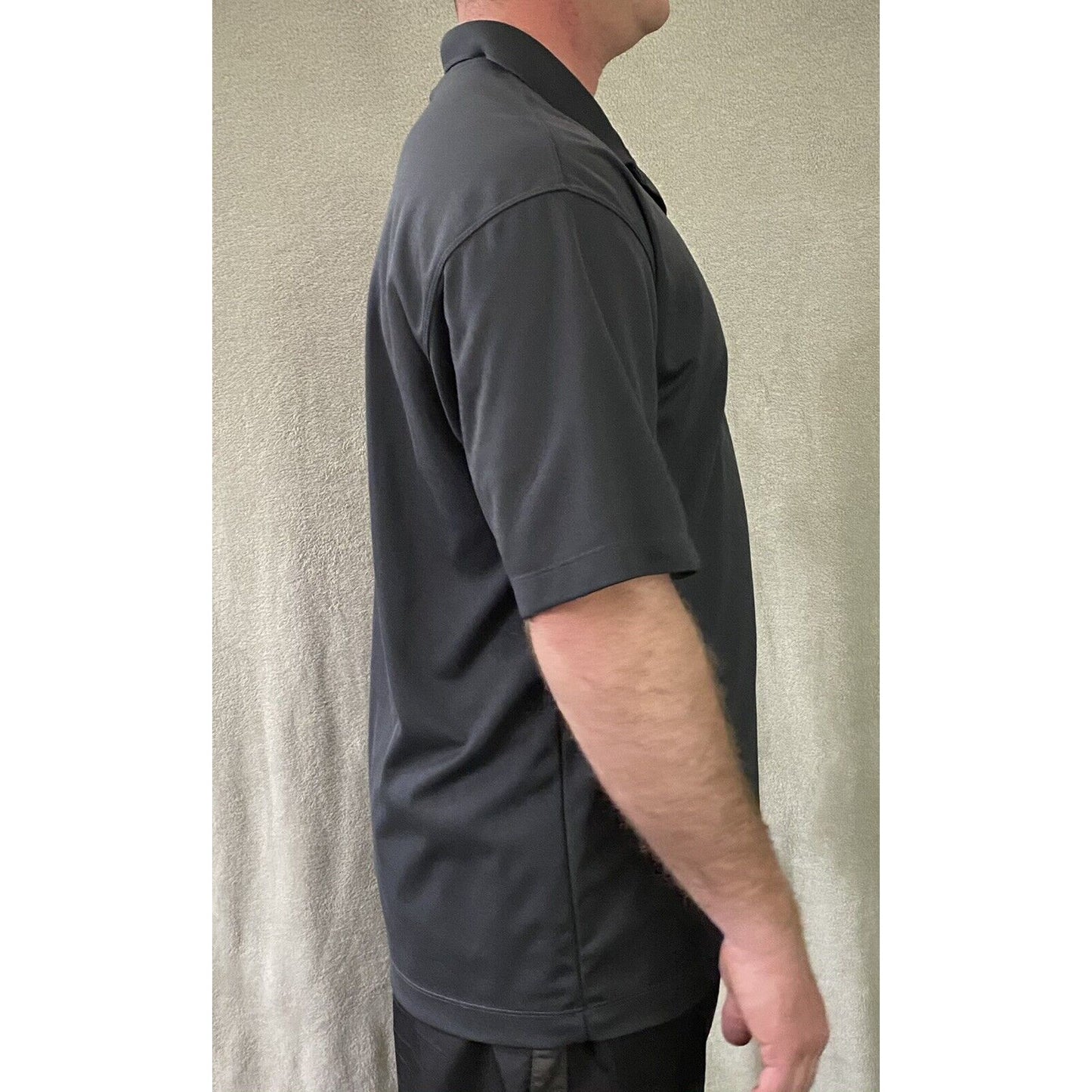 Nike Golf Dri-fit Stay Army Black Men’s Large Polyester Polo Shirt