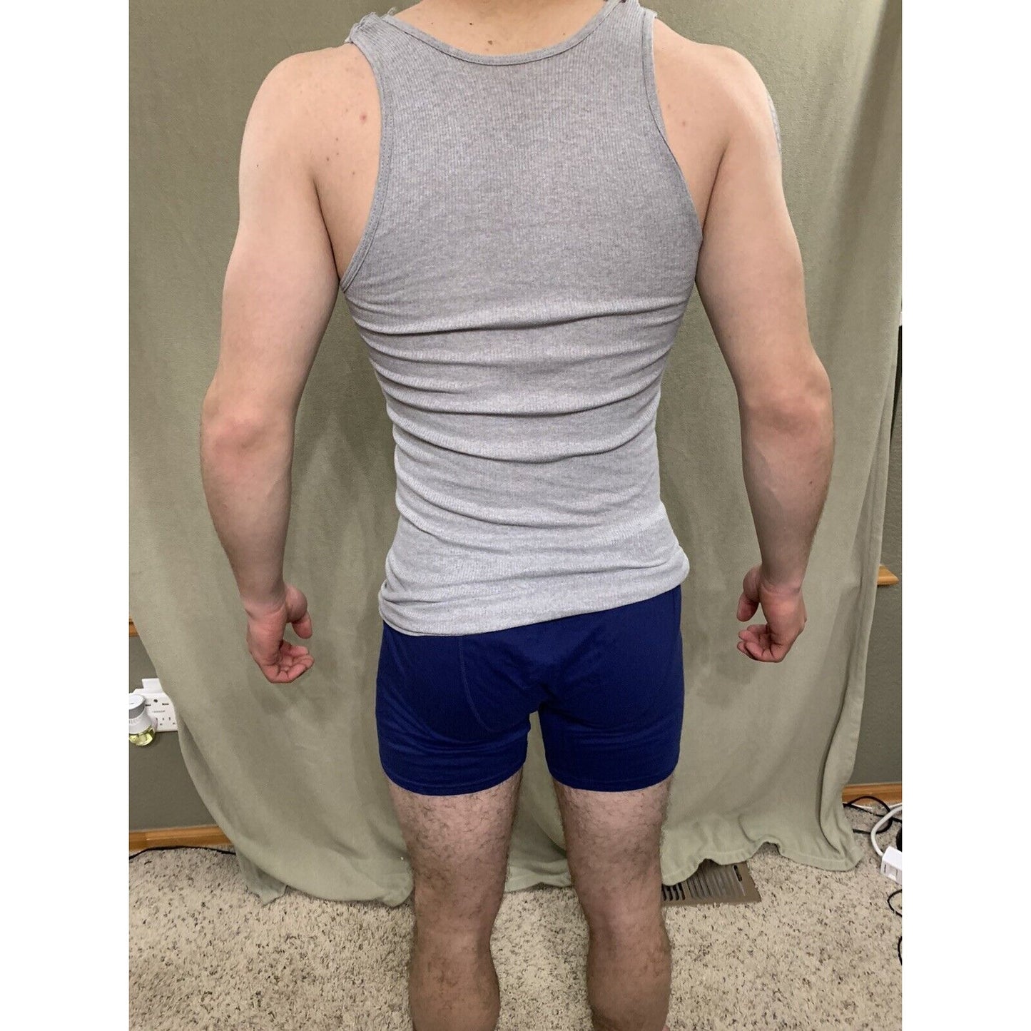 Hanes ( Size M ) Tank Top Comfort Soft ( Light Gray )