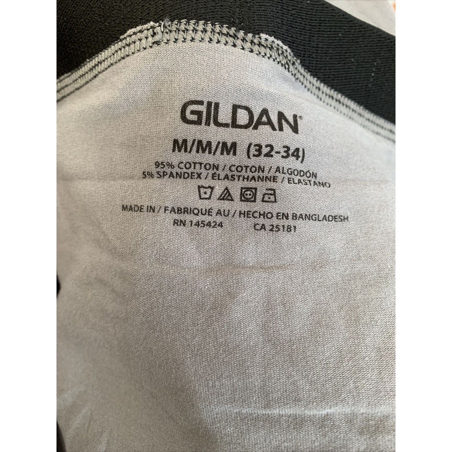 Men’s Gildan Medium Boxer Briefs Gray 5% Spandex