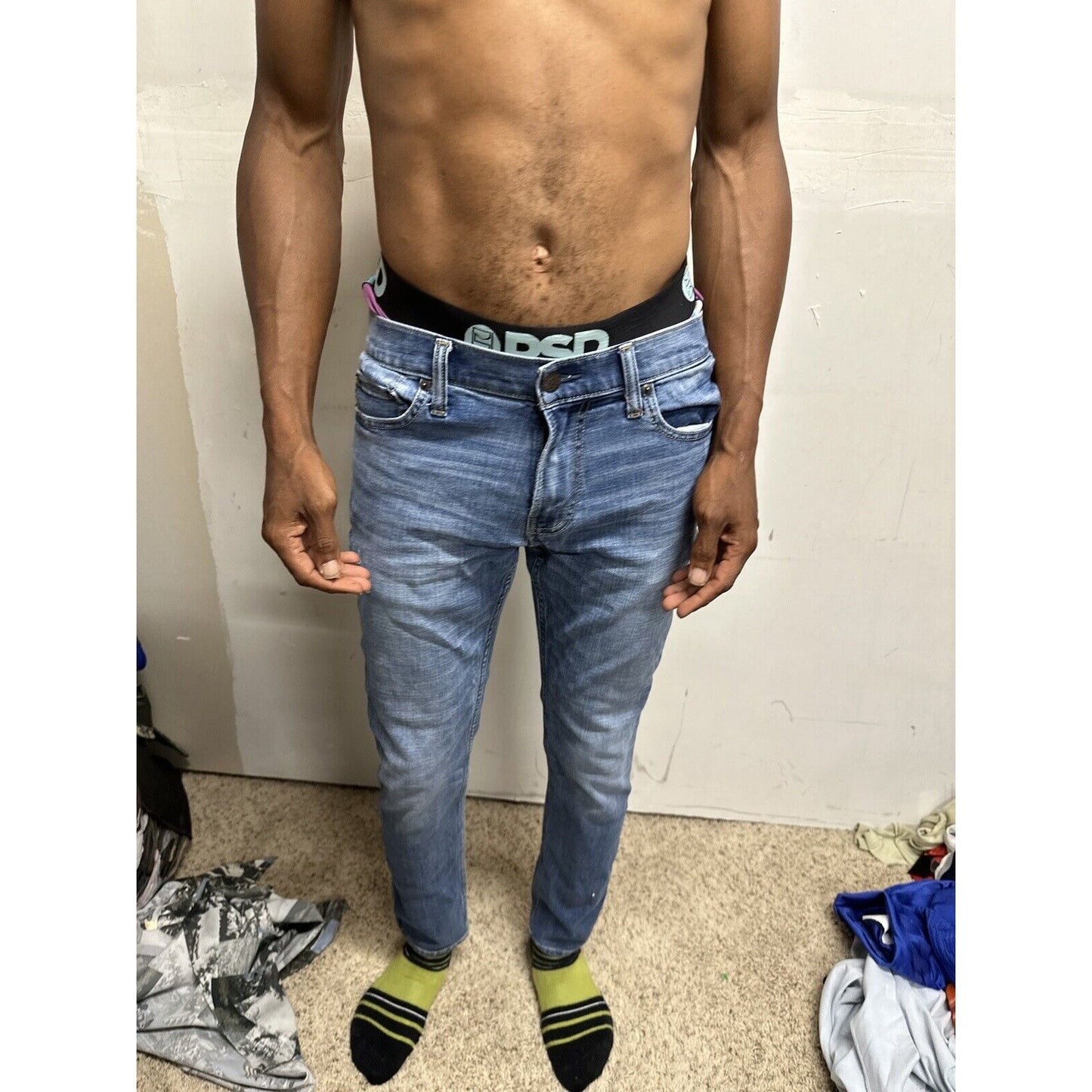 Men’s Hollister 31 X 32 Skinny Fit Advanced Stretch Blue Jeans