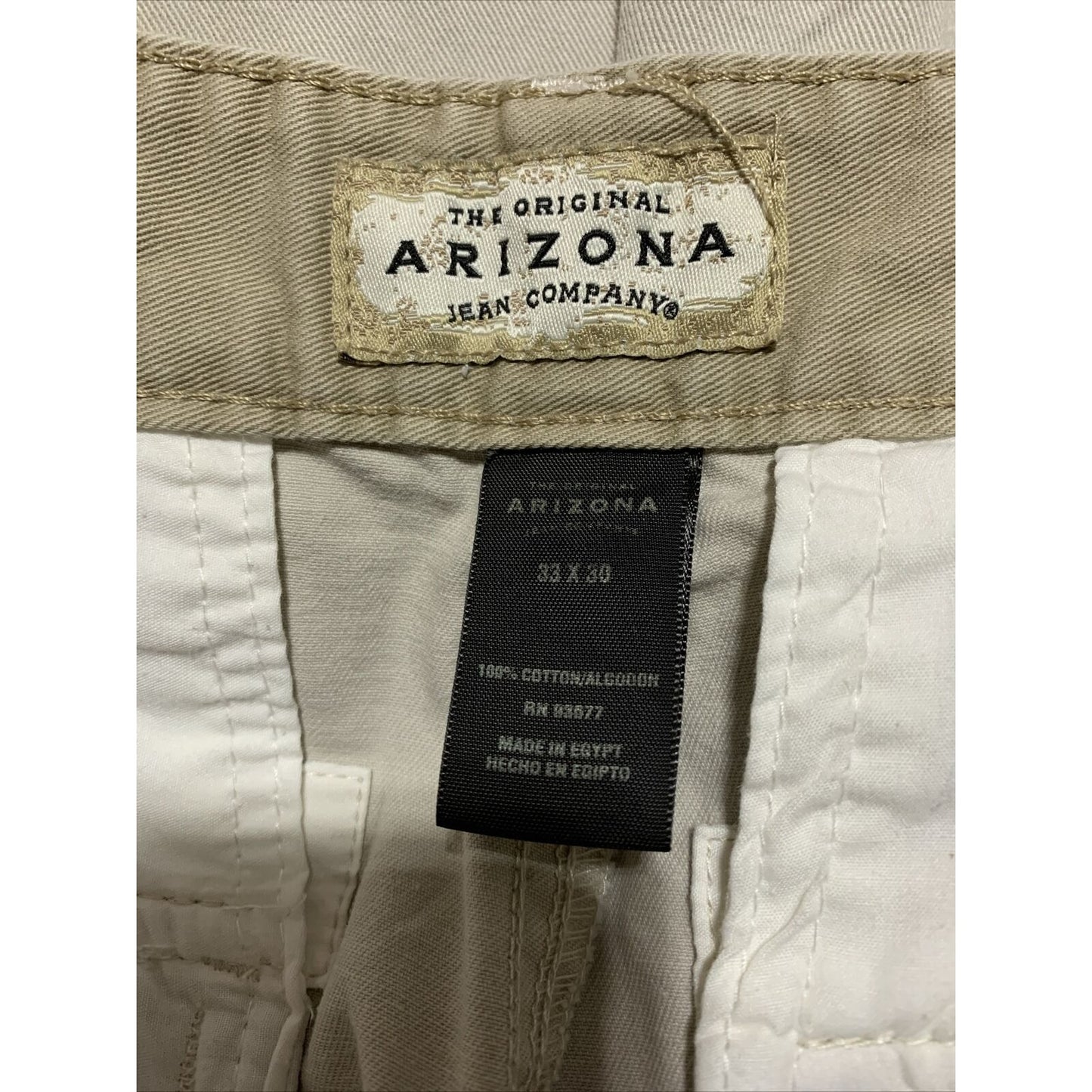 Arizona Jean Men’s Size 33/30 Relaxed Multi Pocket Khaki Pants
