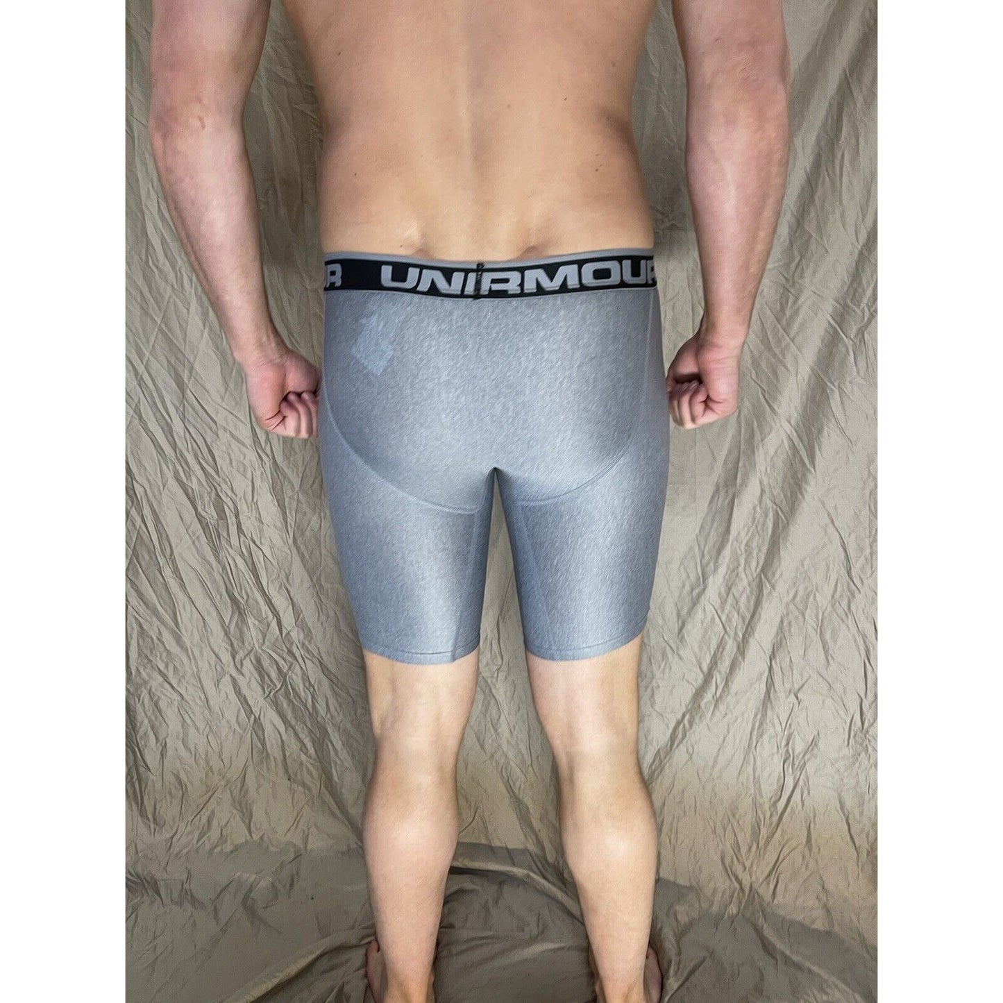 men's under armour boxer jock Gray with Black band small