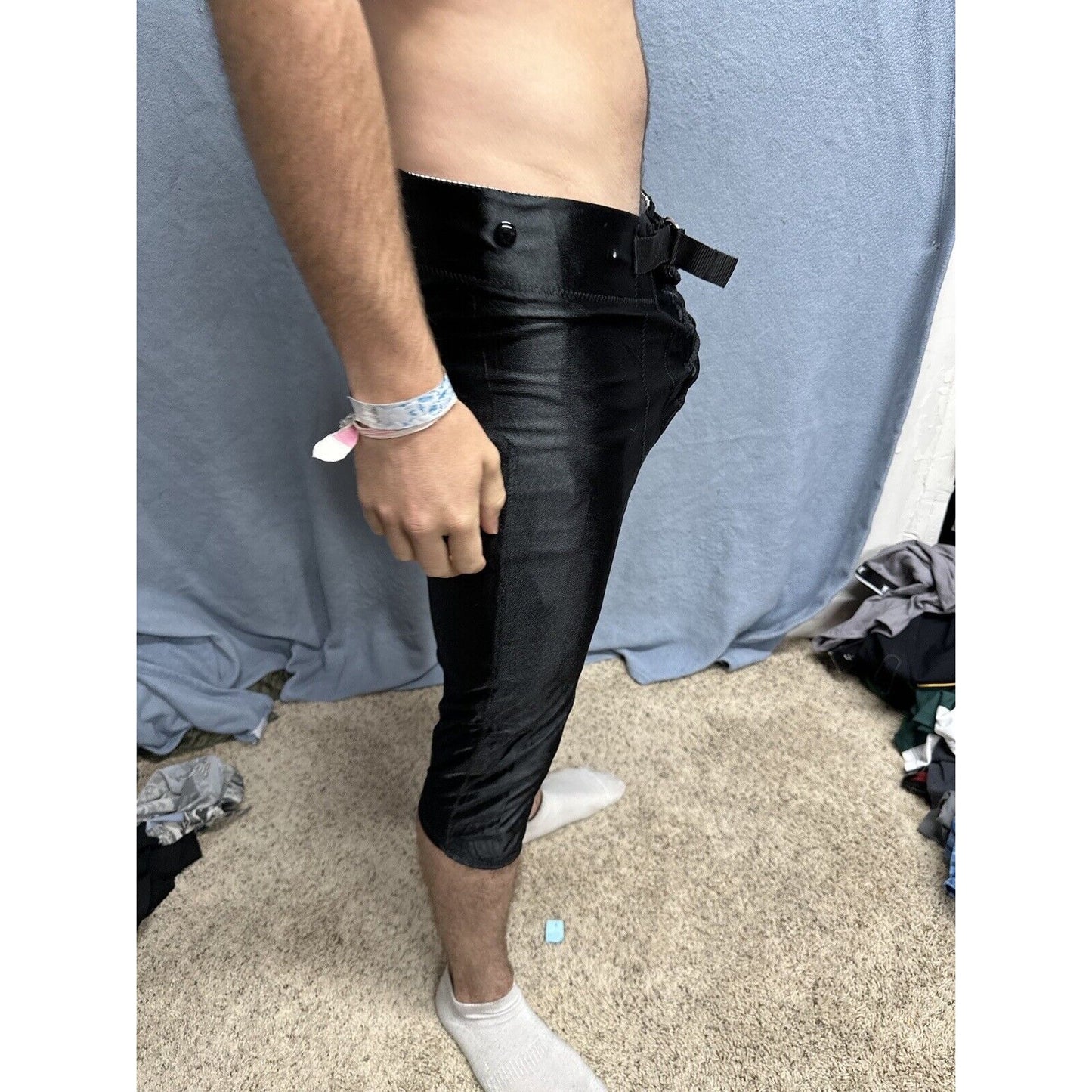 Men’s Black XL 34-36 Polyester Football Pants