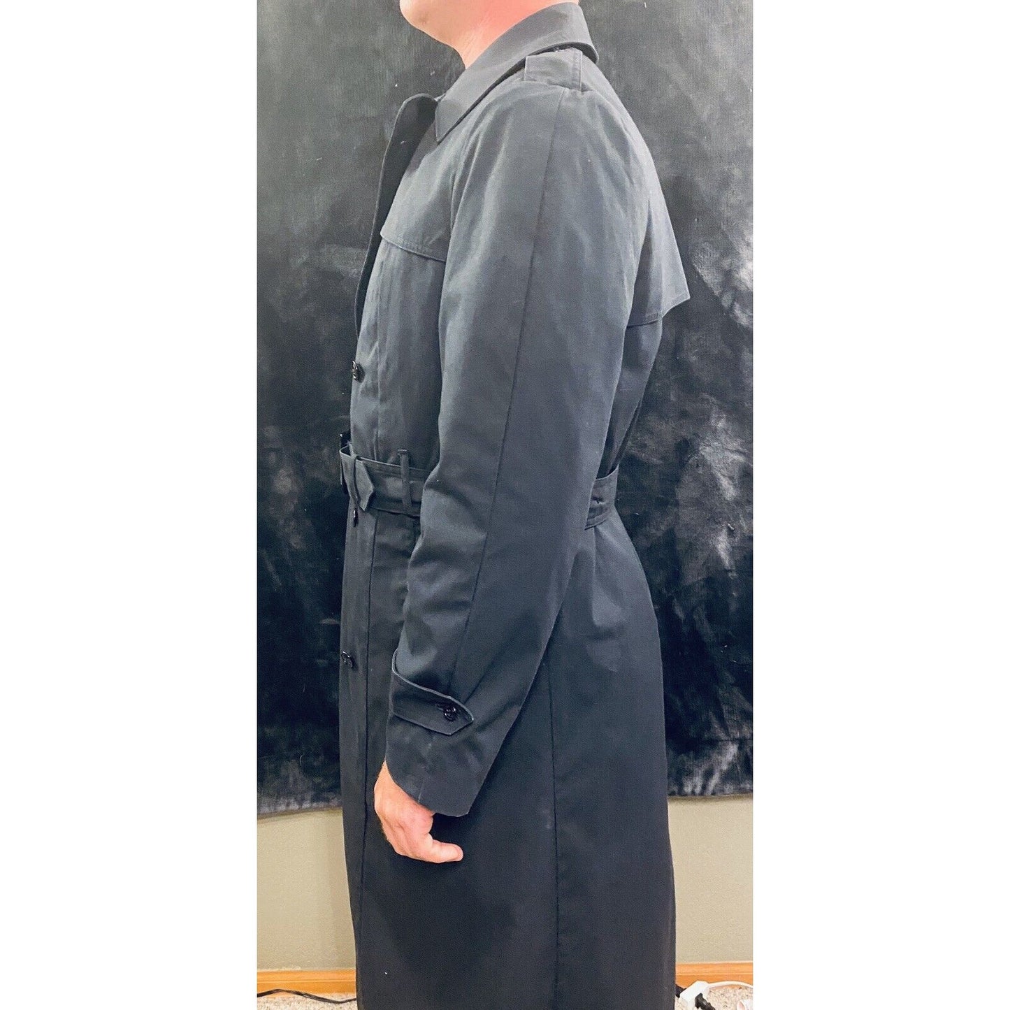 Women’s Black Double Breast Trench Coat DL DSCP Garrison Collection Military