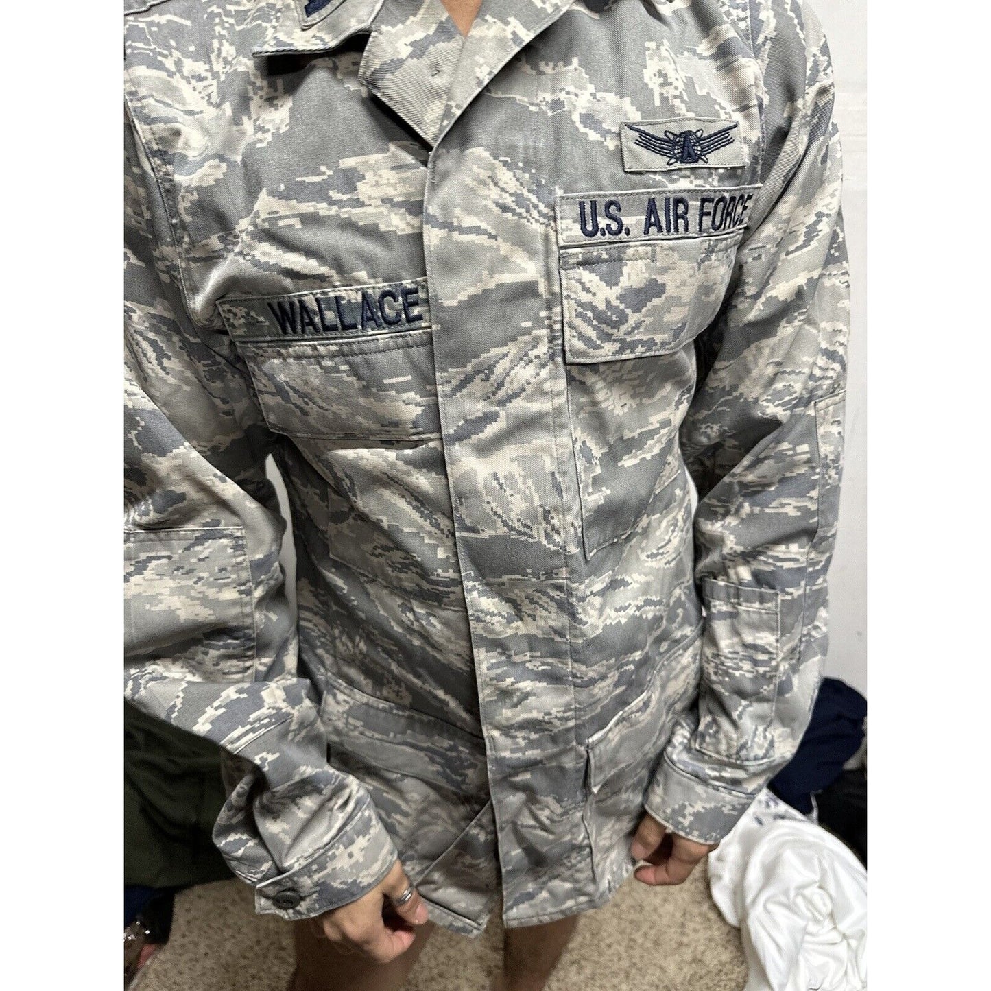 Men’s Abu Airman Battle Uniform Coat Civil Air Patrol Top 38XL Capt Patches