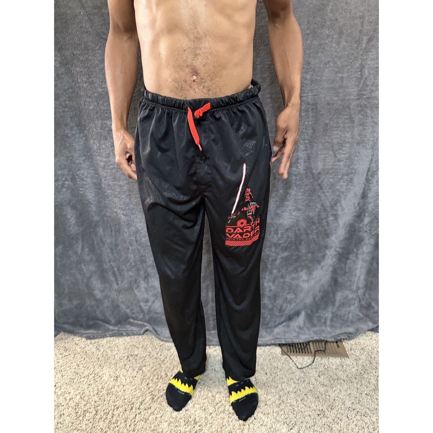 Men’s Black Star Wars Medium Darth Vader Join The Dark Side Pajama Pants Lounge