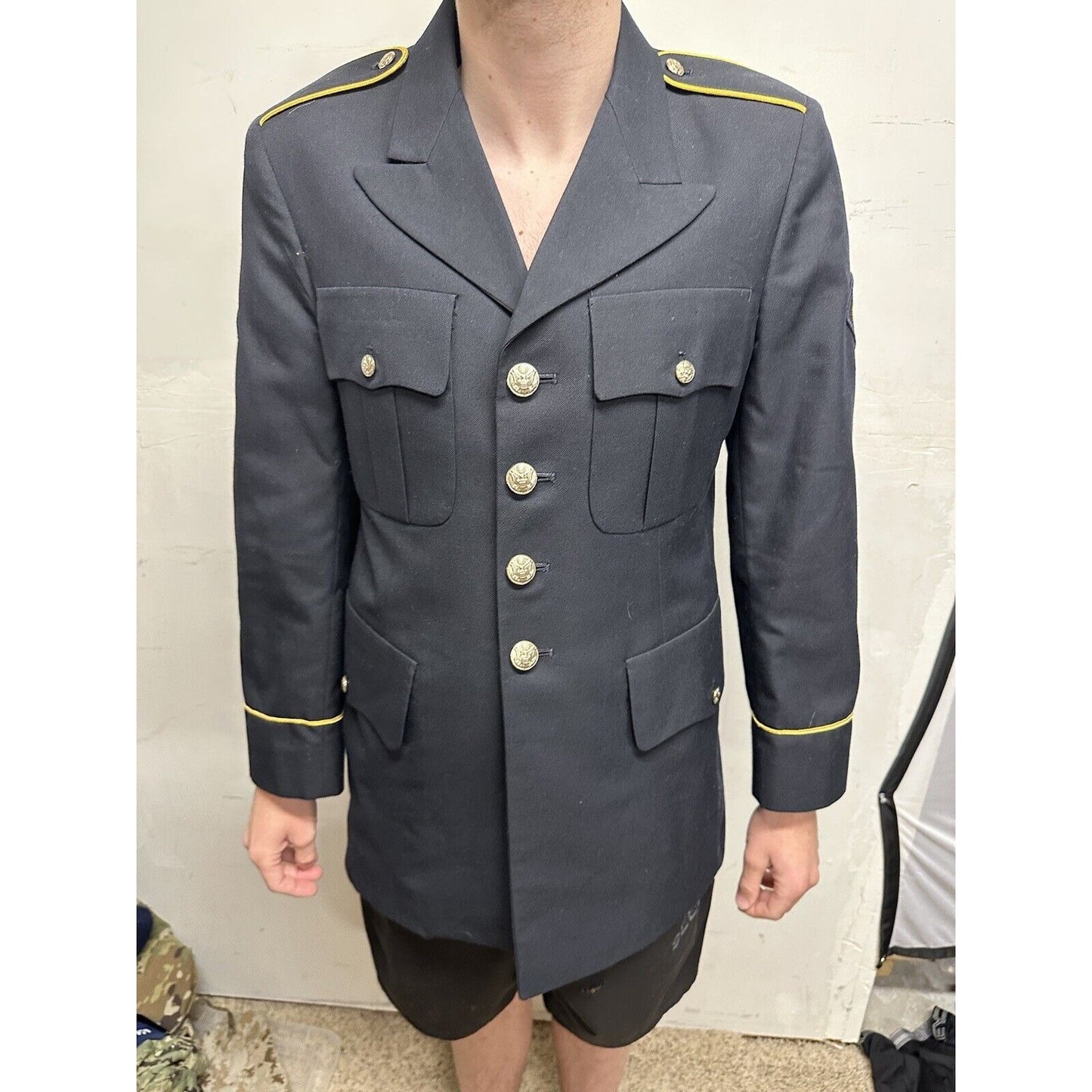 Army Service Coat Men’s 38 RC Specialist Rank poly/wool defense logistics