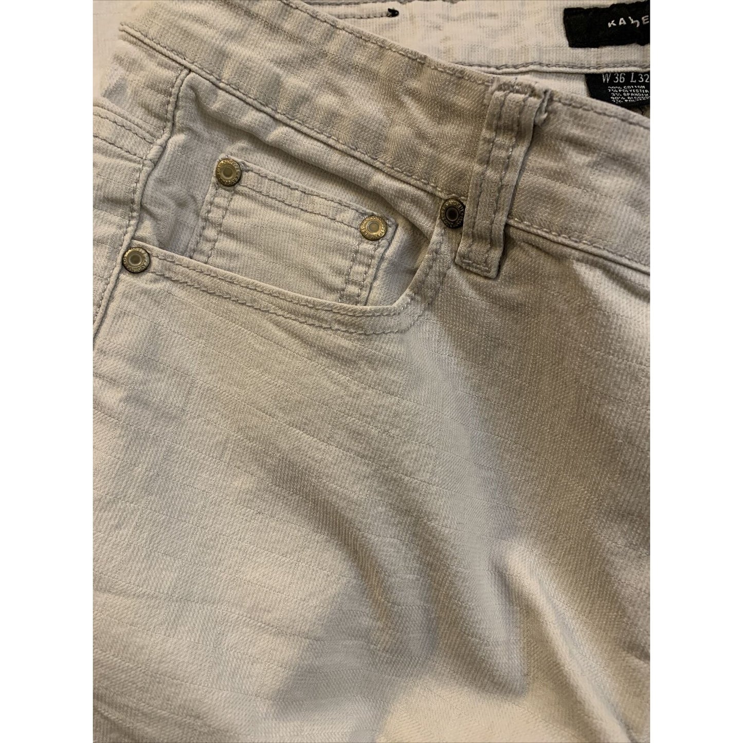 Kayden K Jeans Skinny Twill Denim Khaki / Cream