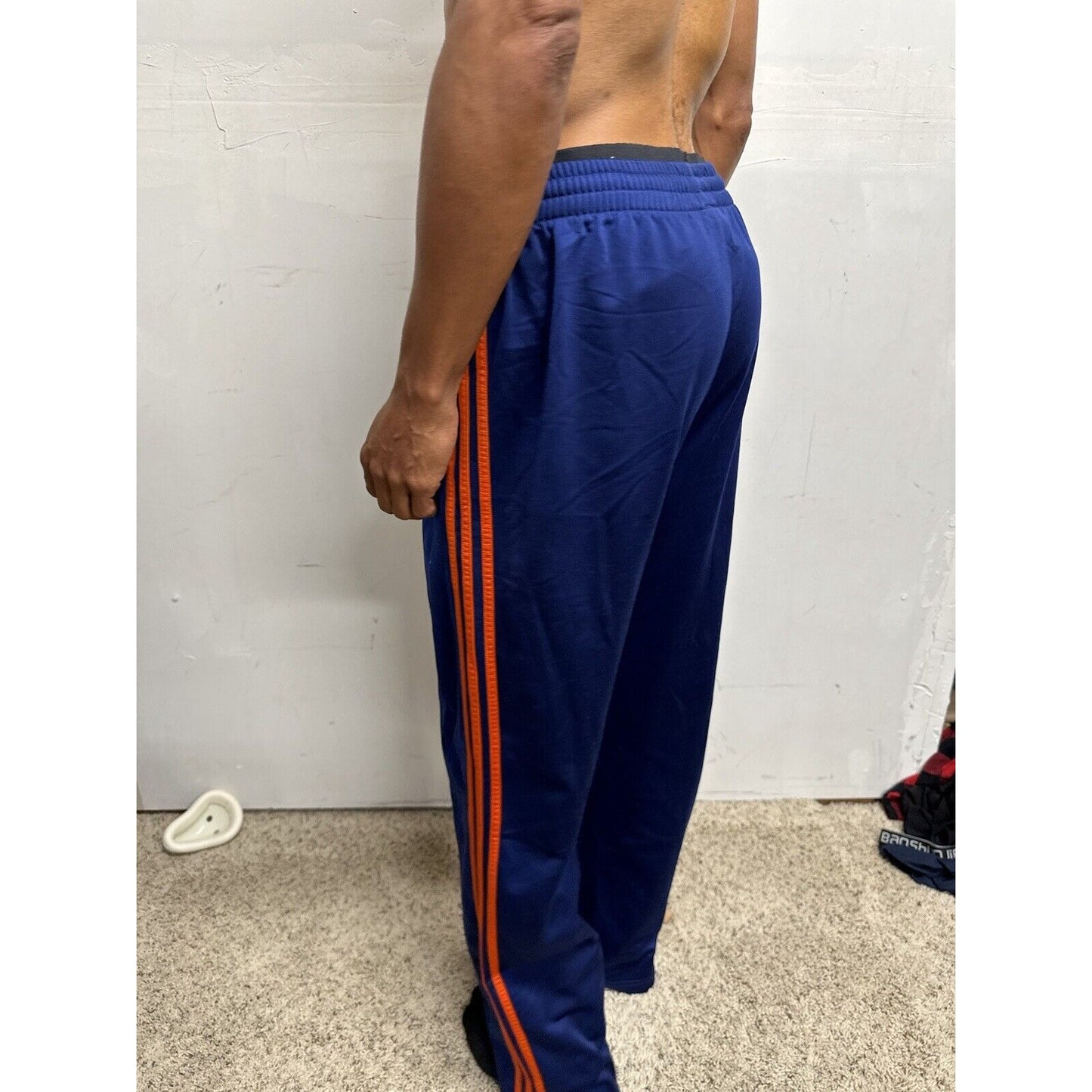 Men’s Blue Large Adidas With Pockets Athletic Pants