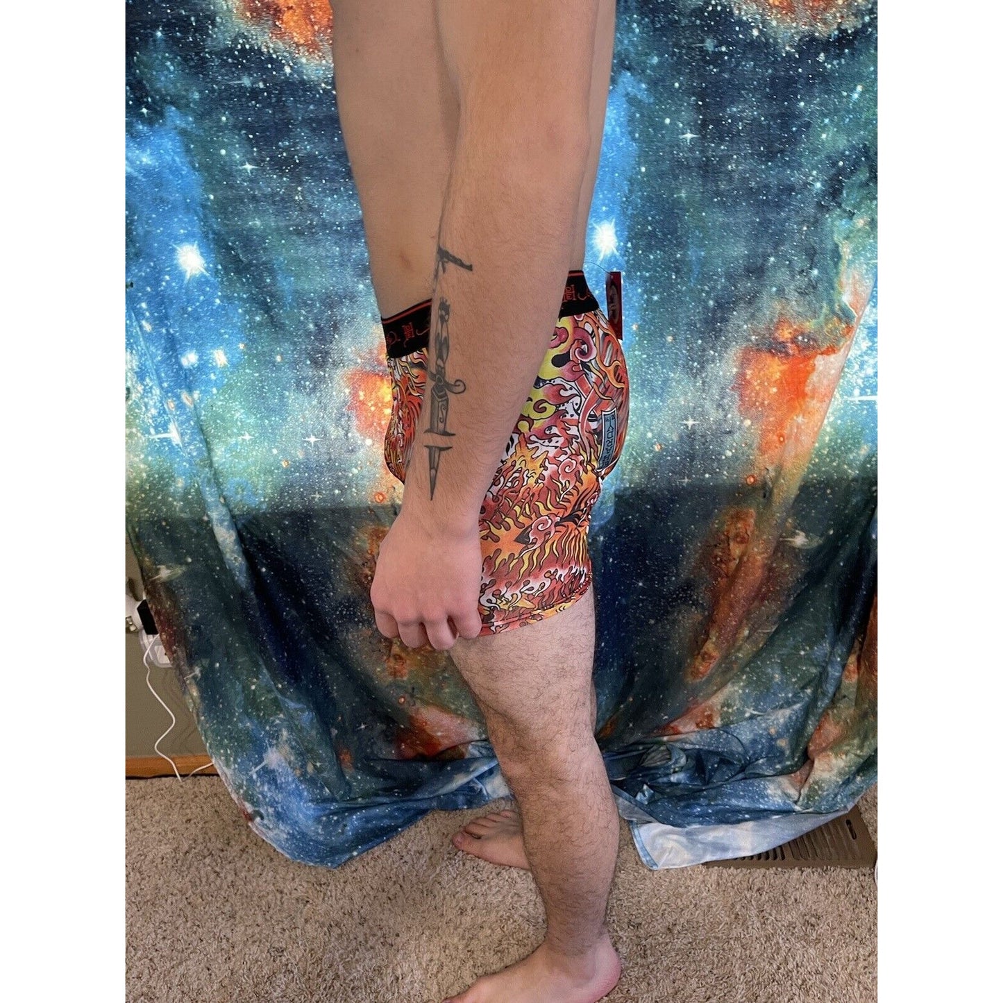men's ed hardy compression shorts small flames New And Unworn