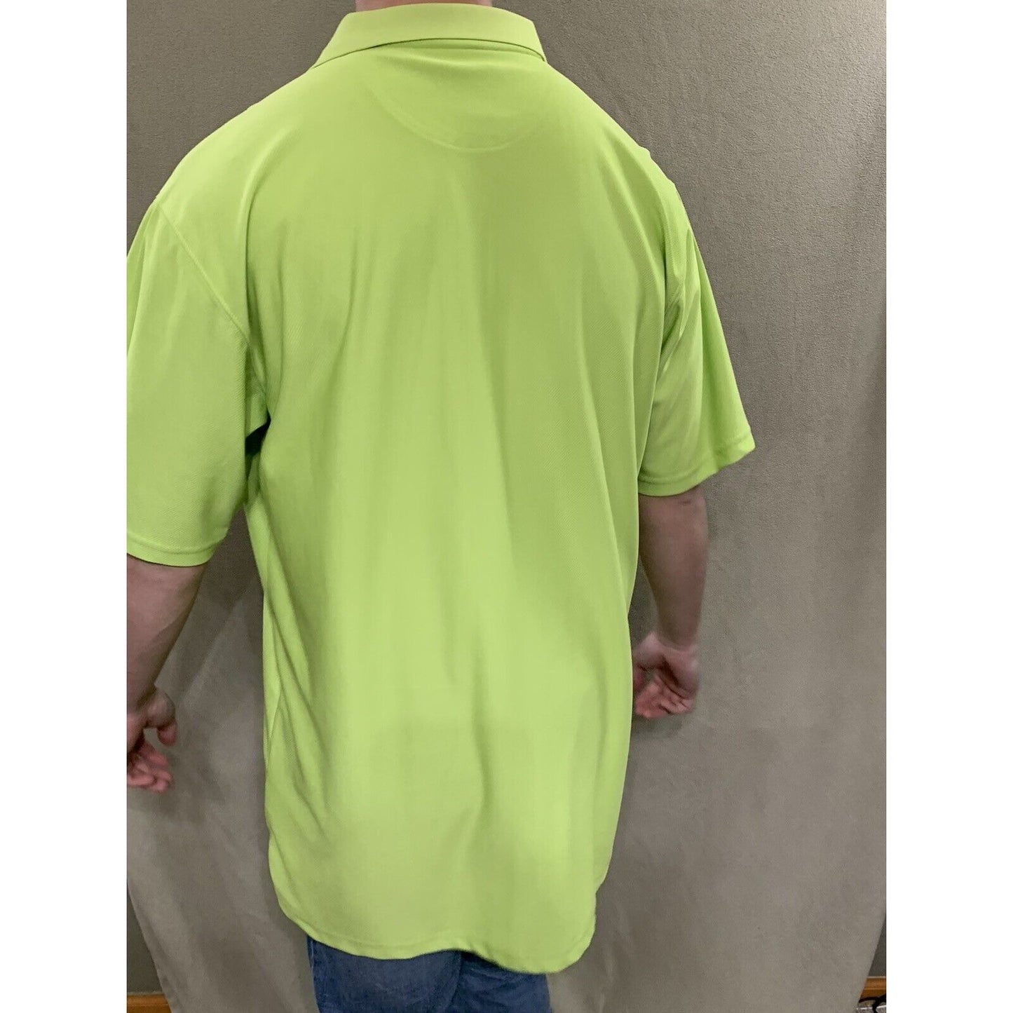 Men’s Large Lime Green Caribbean Palms Polo Shirt