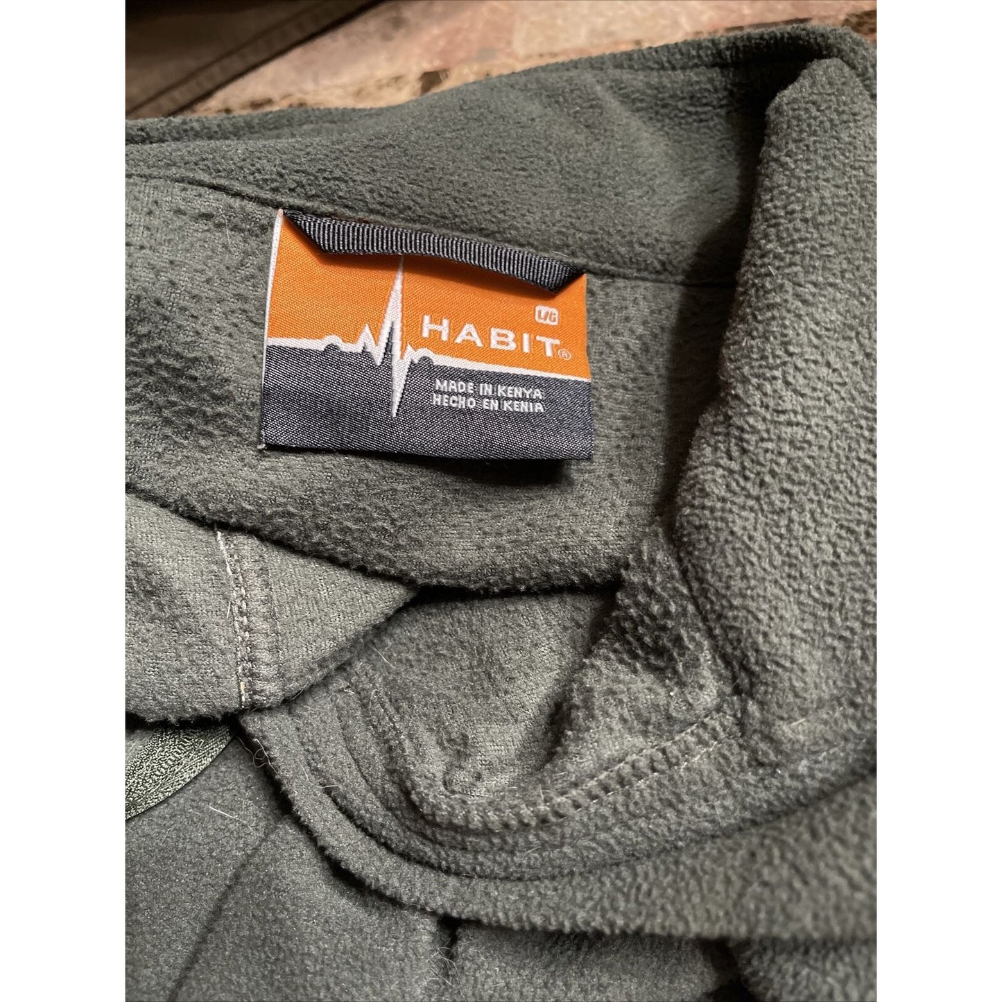 Men's Habit Large quarter zip pullover sweatshirt green