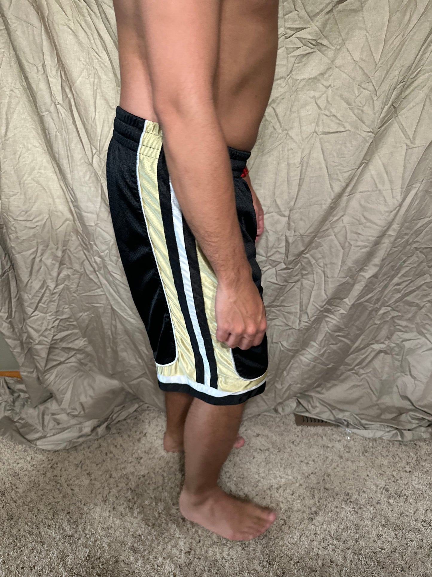 University of Colorado black and gold colosseum size small basketball shorts with pockets