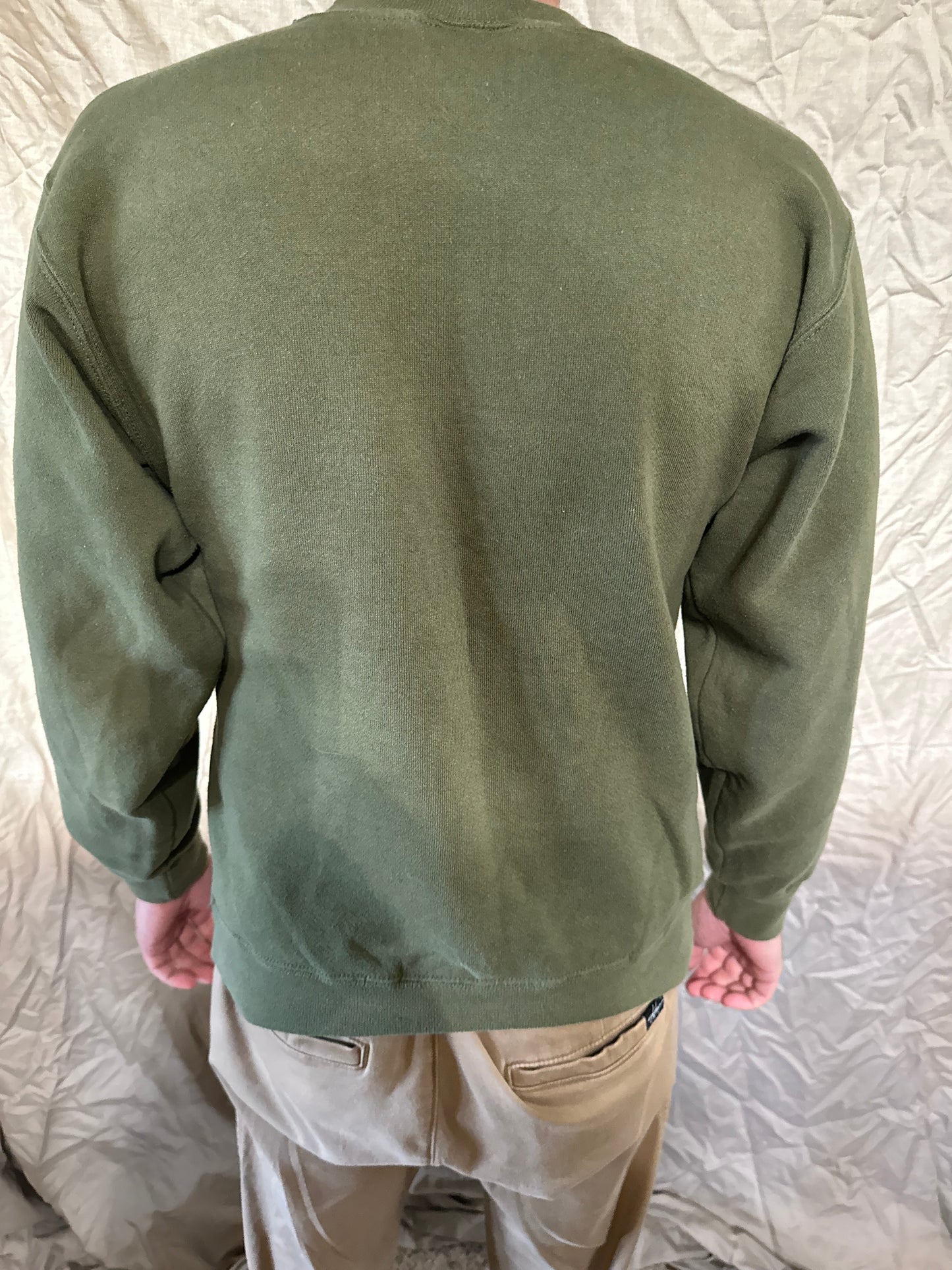 Men’s usmc marine corps soffe green pullover sweater athletic size small