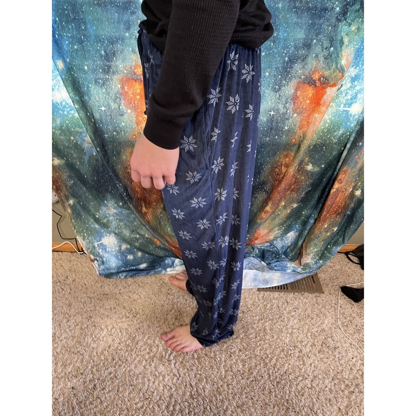 Men’s XL George Snowflake Blue sleepwear Flannel