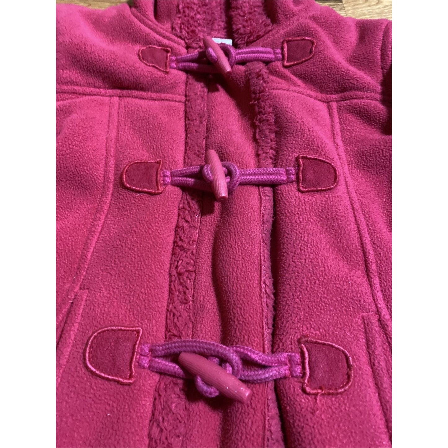 Crazy 8 Girl’s Size S (5-6) Bright Pink Hooded Winter Coat Jacket