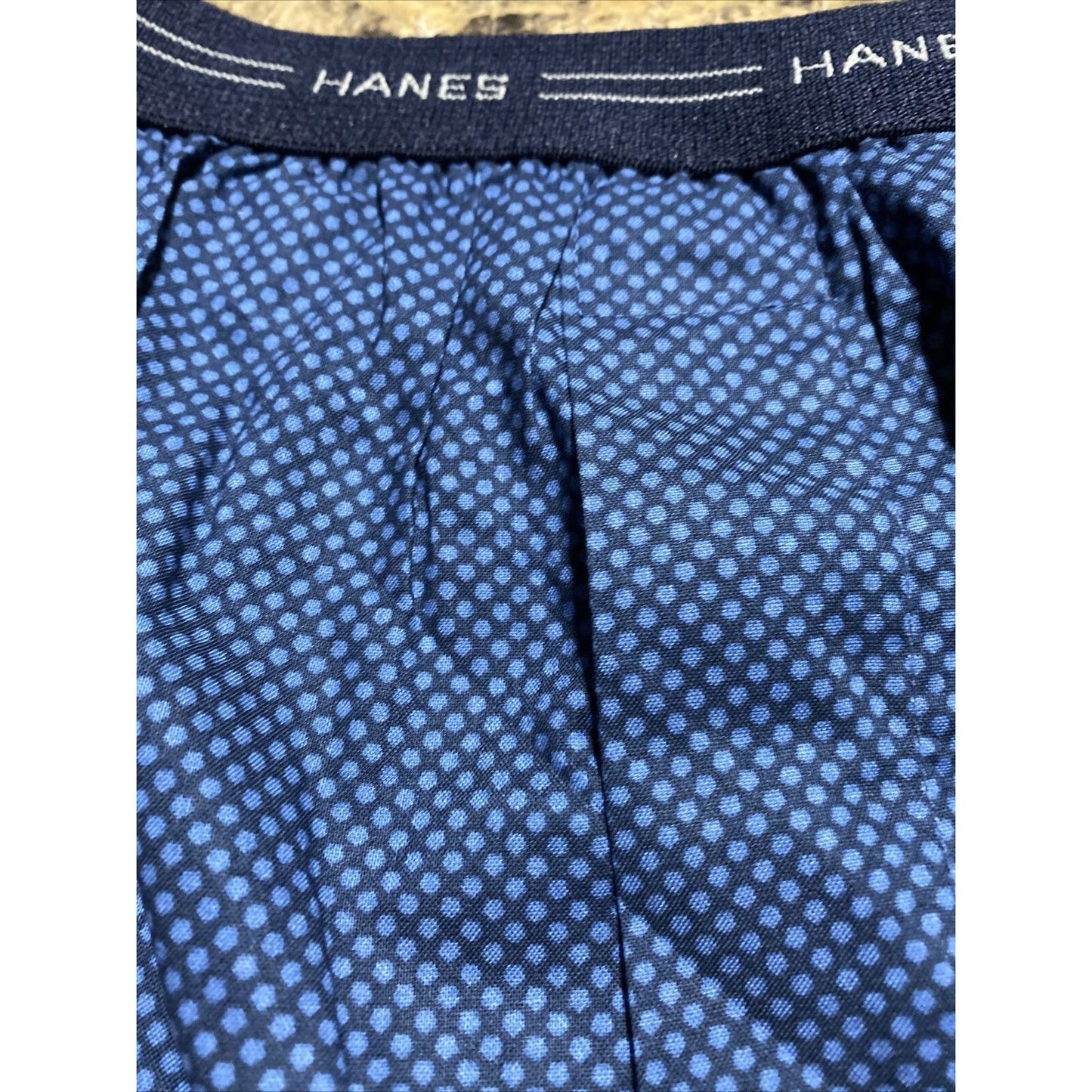 Hanes Men’s XL Blue Polkadots Cotton Boxer Shorts