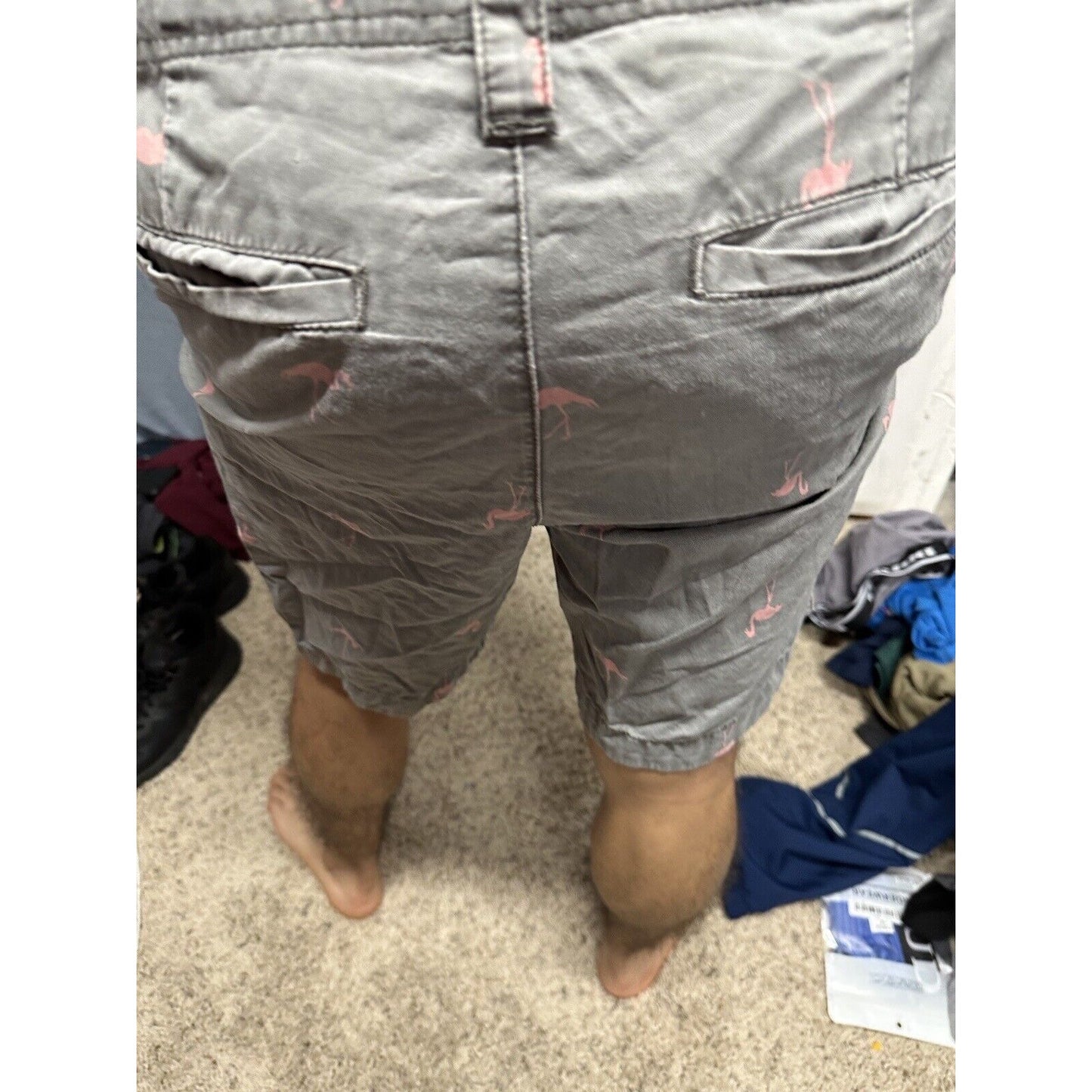 Men’s Gray Flamingo Aeropostale Shorts Size 32