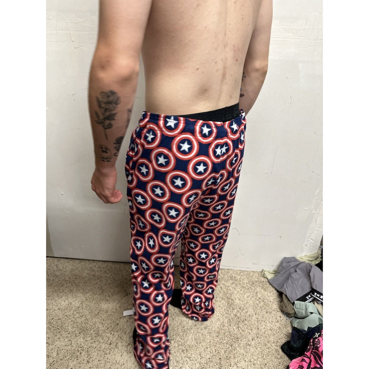 Men’s Marvel Captain America xL Flannel Lounge Wear Pajama Pants