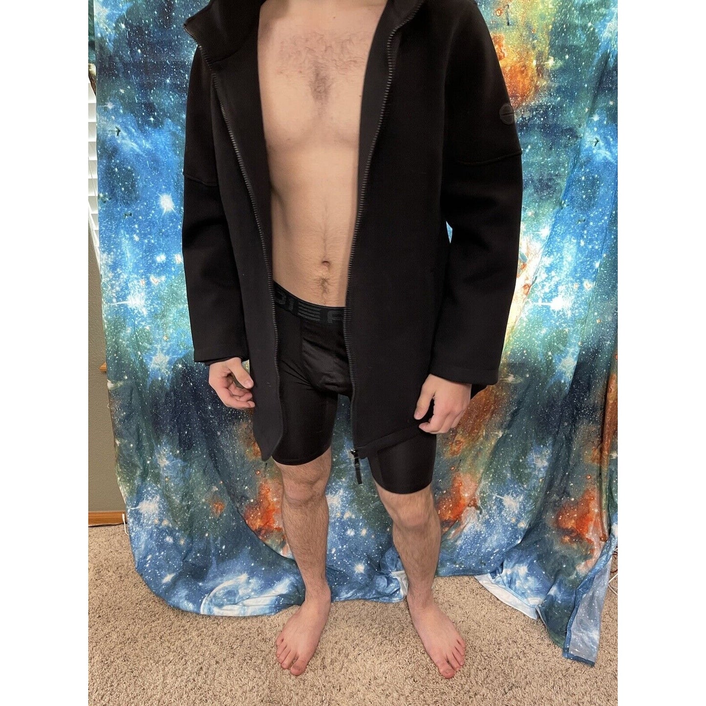 Men's Black Andrew Marc XXL jacket cotton polyester